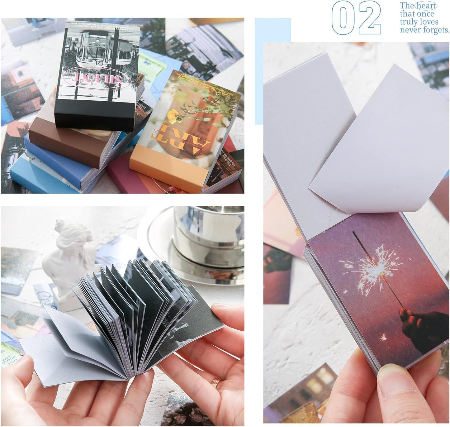 6 Sets 300 Pcs Washi Stickers Book for Journaling, Daily Scenery Life Stuff Travel Sricker Vintage Aesthetic Fashion Scrapbook Stickers Set for Bullet Journal Art Diary Craft Gifts Planner Notebook