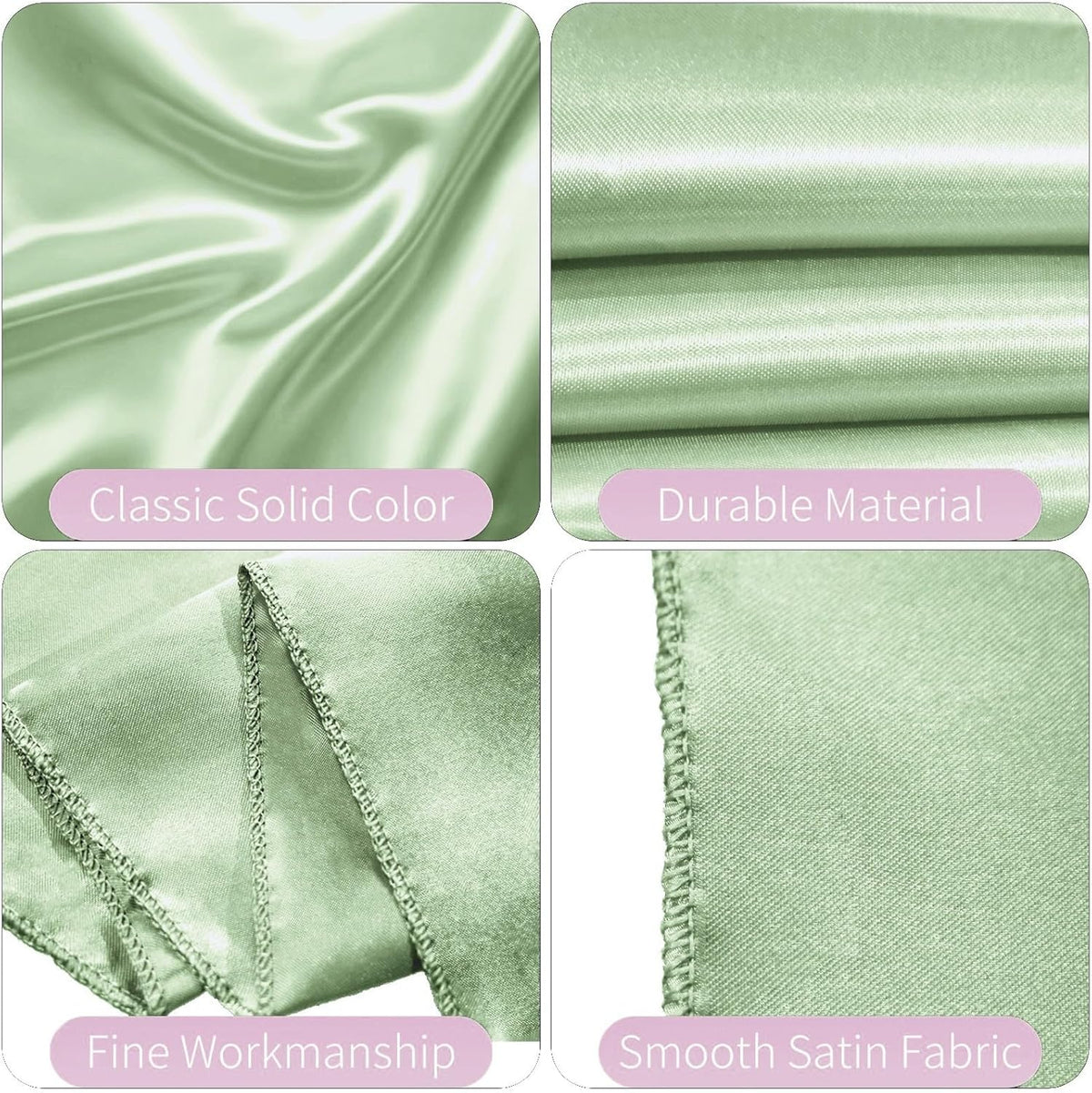 100 PCS Satin Chair Sashes Decorative Bow Chair Sashes Ties Back Ribbon Bows Chairs Cover Band for Wedding Party Ceremony Reception Events Banquet Restaurant Home Kitchen Decor(7x108inch,Sage Green)