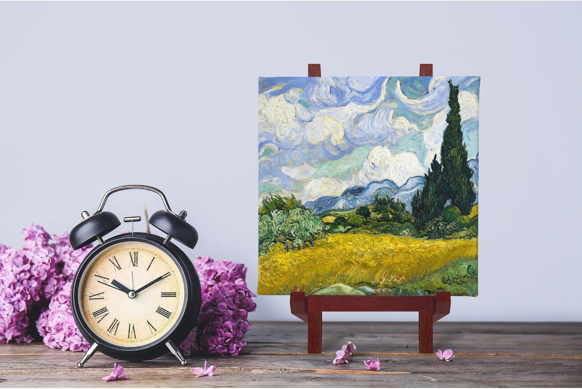 9 Inch Tabletop Easel Stand | Small Canvas Painting Display Easel Stand - Walnut | Canvas Paintings, Arts & Crafts, Frames, Wedding | Kids, Artists, Adults (4-Pack)