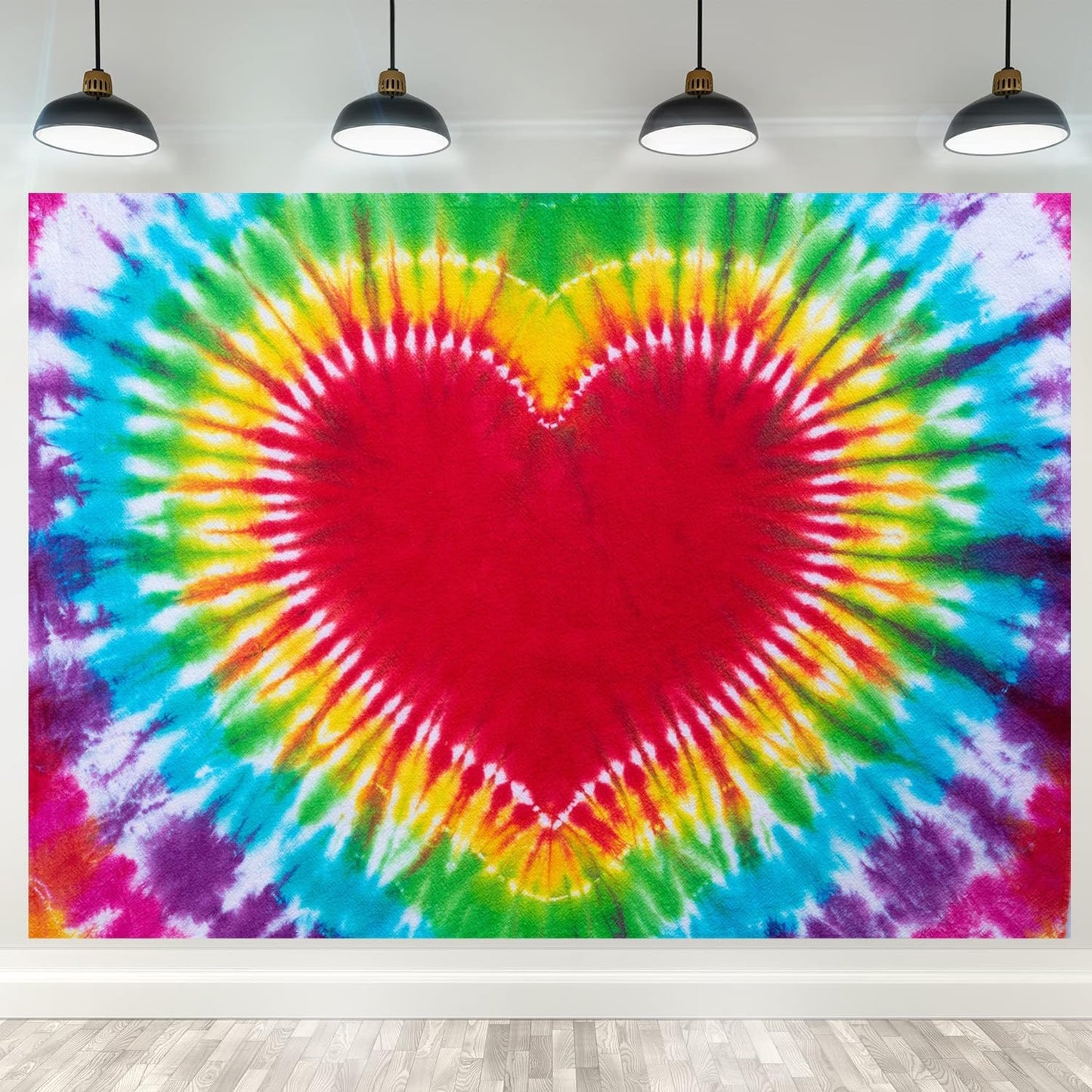 Hippie Backdrop 5x3ft 60s 70s Backgrounds Tie Dye Theme Party Decorations Hippie Supplies Photo Booth Props