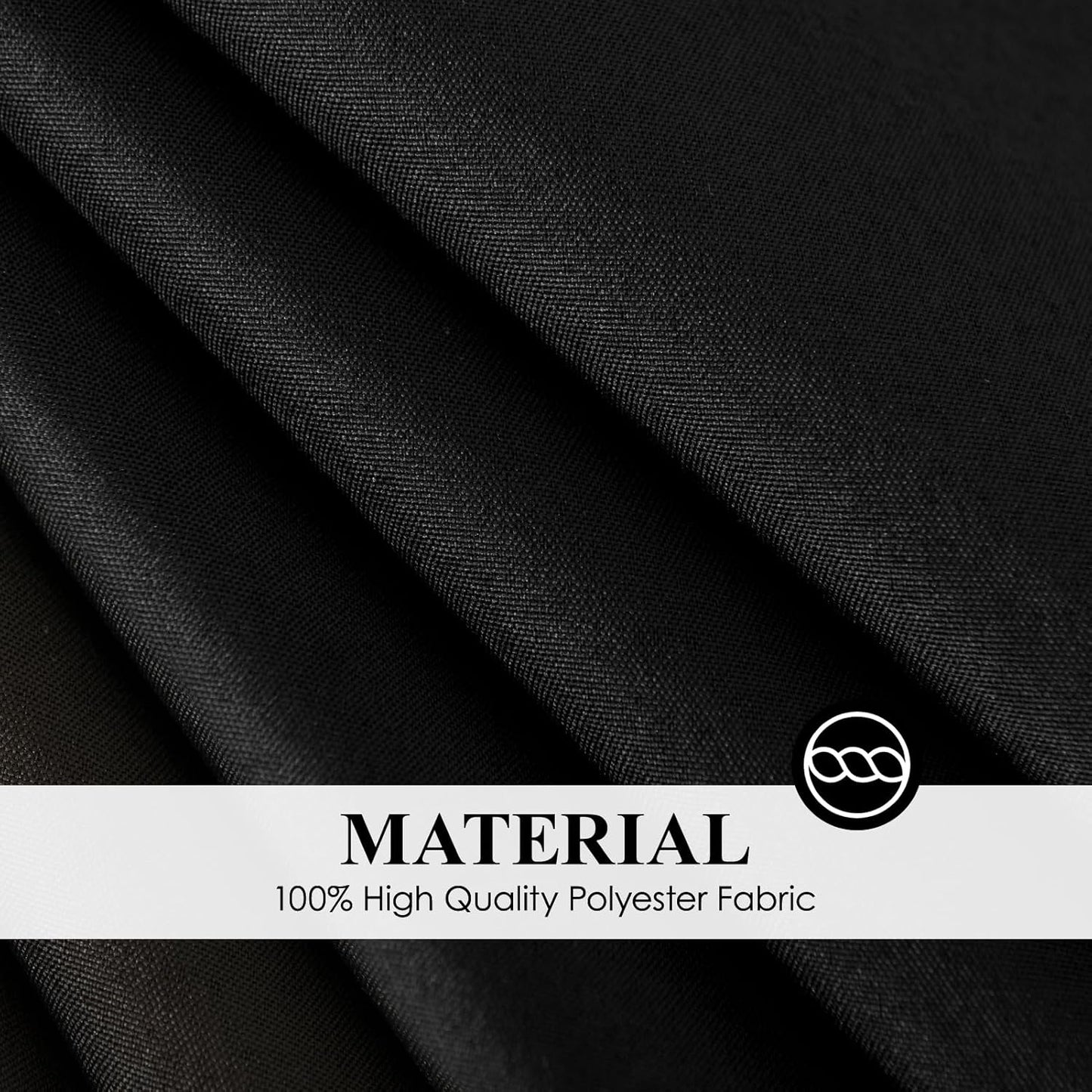 Round Tablecloth 132 Inch 2 Pack Black Tablecloths Washable Decorative Linen Polyester Table Clothes Cover for Dining Table Banquets Buffet Parties and Wedding