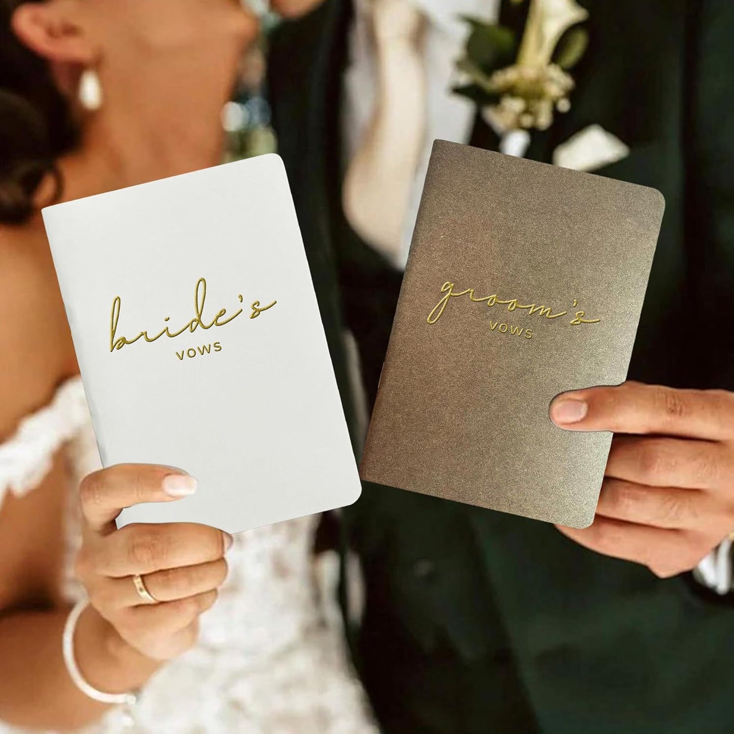 Vow Books His and Hers Wedding Vow Books Bride and Groom Vow Books Wedding Essentials Wedding Accessories(XZ-GB-Terracotta)