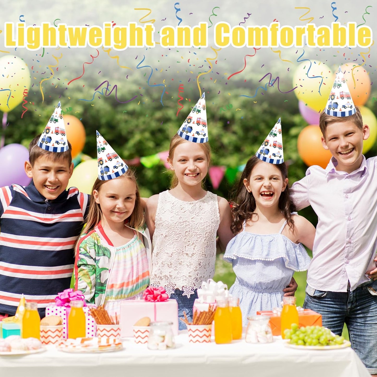 CANREVEL 12 PCS Party Hats for Kids and Adults, Party Headwear, Happy Birthday Hats, Birthday Party Decorations