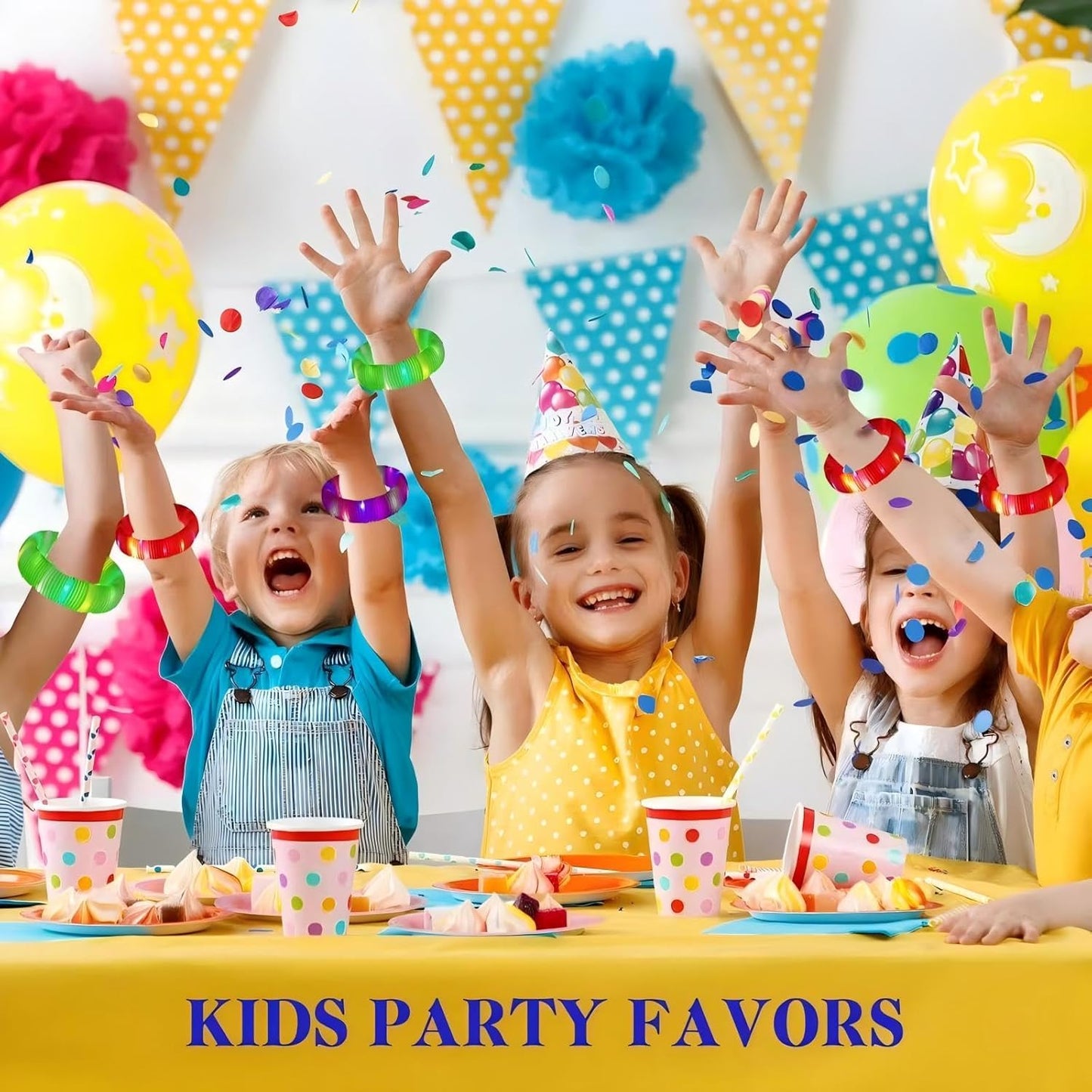Pink 12 Pack Light Up Party Favors Supplies,Bulk Glow Sticks Bracelet,Necklace Accessories for Kids,Birthday Return Gifts Treats,Easter Basket Goodie Bag Stuffer Fillers for Boys Girls