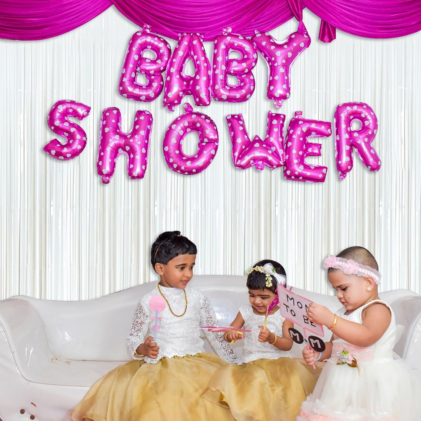 White Party Streamers Foil Fringe Backdrop Curtains Tinsel Streamers Birthday Party Decorations Fringe Backdrop for Birthday Party Graduation Bridal Shower