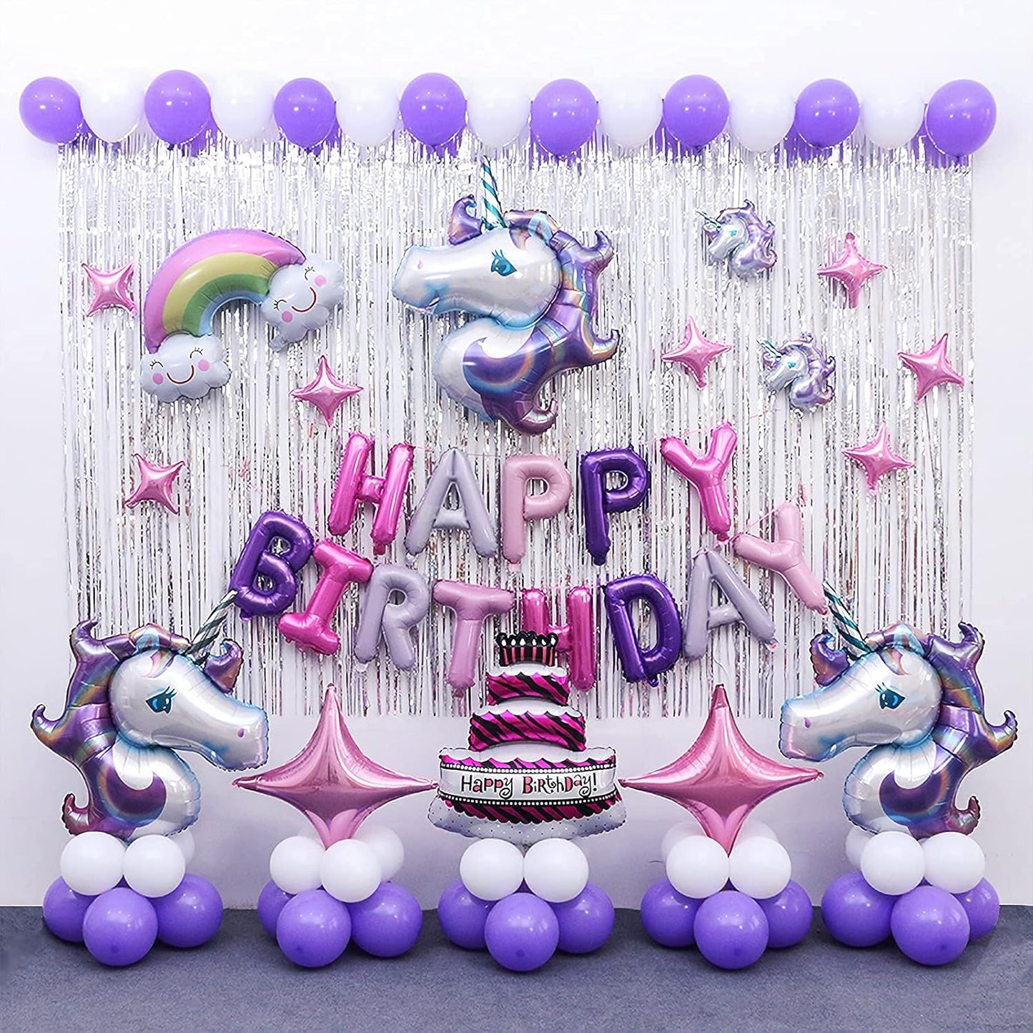 2 Pcs Silver Metallic Tinsel Foil Fringe Curtains Backdrop, 3.28 ft x 6.56 ft Streamers for Birthday Wedding Engagement Bachelorette Party Photo Booth Bridal Shower Baby Shower Decorations Supplies