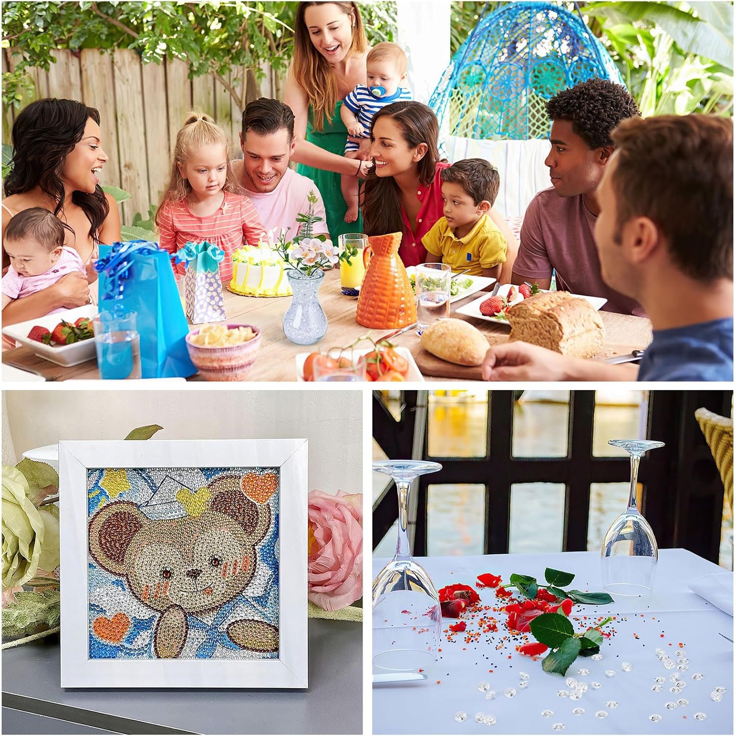 5000 pcs/Pack Wedding Table Scatter Confetti Crystals Acrylic Diamonds 6 mm Rhinestones for Wedding, Bridal Shower, Vase Beads Decorations (6mm, RoyalBlue)
