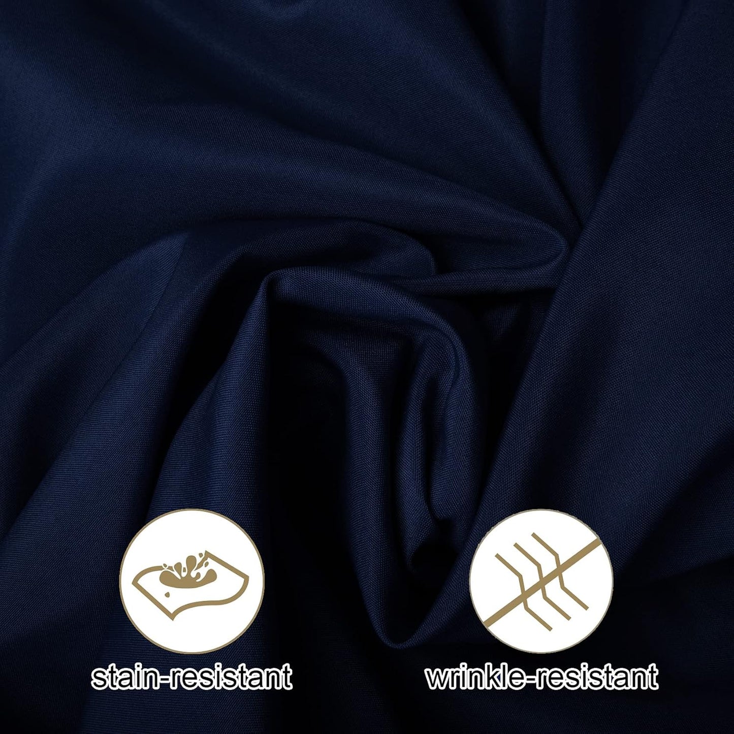 Ascoza 2pack 70 Inch Navy Round Tablecloth in Washable Polyester Fabric for Wedding/Banquet/Restaurant/Parties…