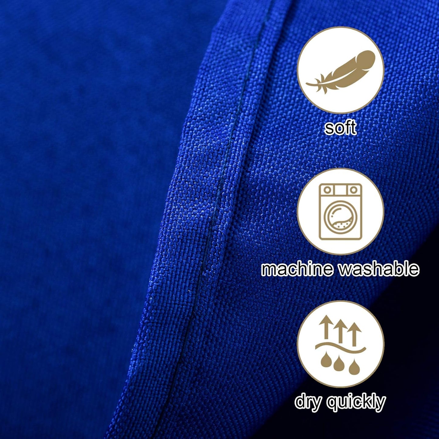 Ascoza 2pack 108 Inch Royal Blue Round Tablecloth in Washable Polyester Fabric for Wedding/Banquet/Restaurant/Parties