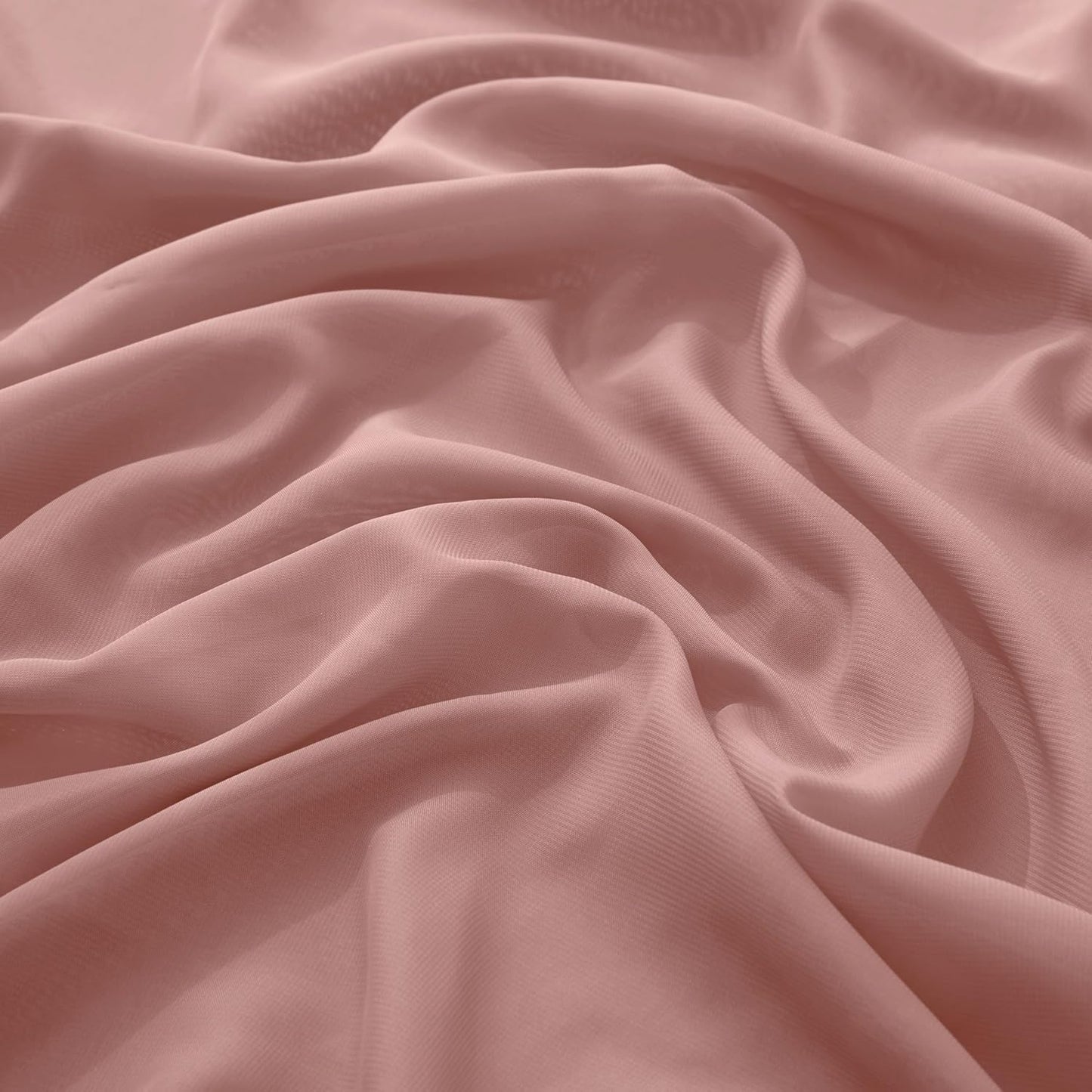 VACVELT Wedding Arch Draping Fabric Dusty Rose Chiffon, 2 Panels Sheer Drapes 30 Inch x 20ft Chiffon Backdrop Curtain Decor, Outdoor Sheer Drapery for Ceremony Party
