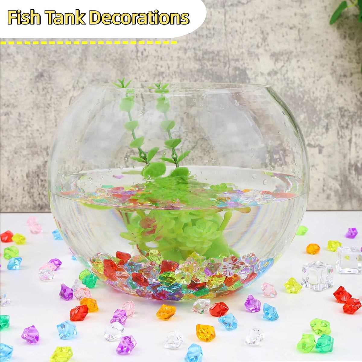 YATOJUZI 500pcs Fake Ice Cubes Red Acrylic Crushed Rocks Vase Fillers Plastic Diamonds Gems for DIY Party Wedding Centerpiece Table Scatter Prop Display 0.5" (Only Red)