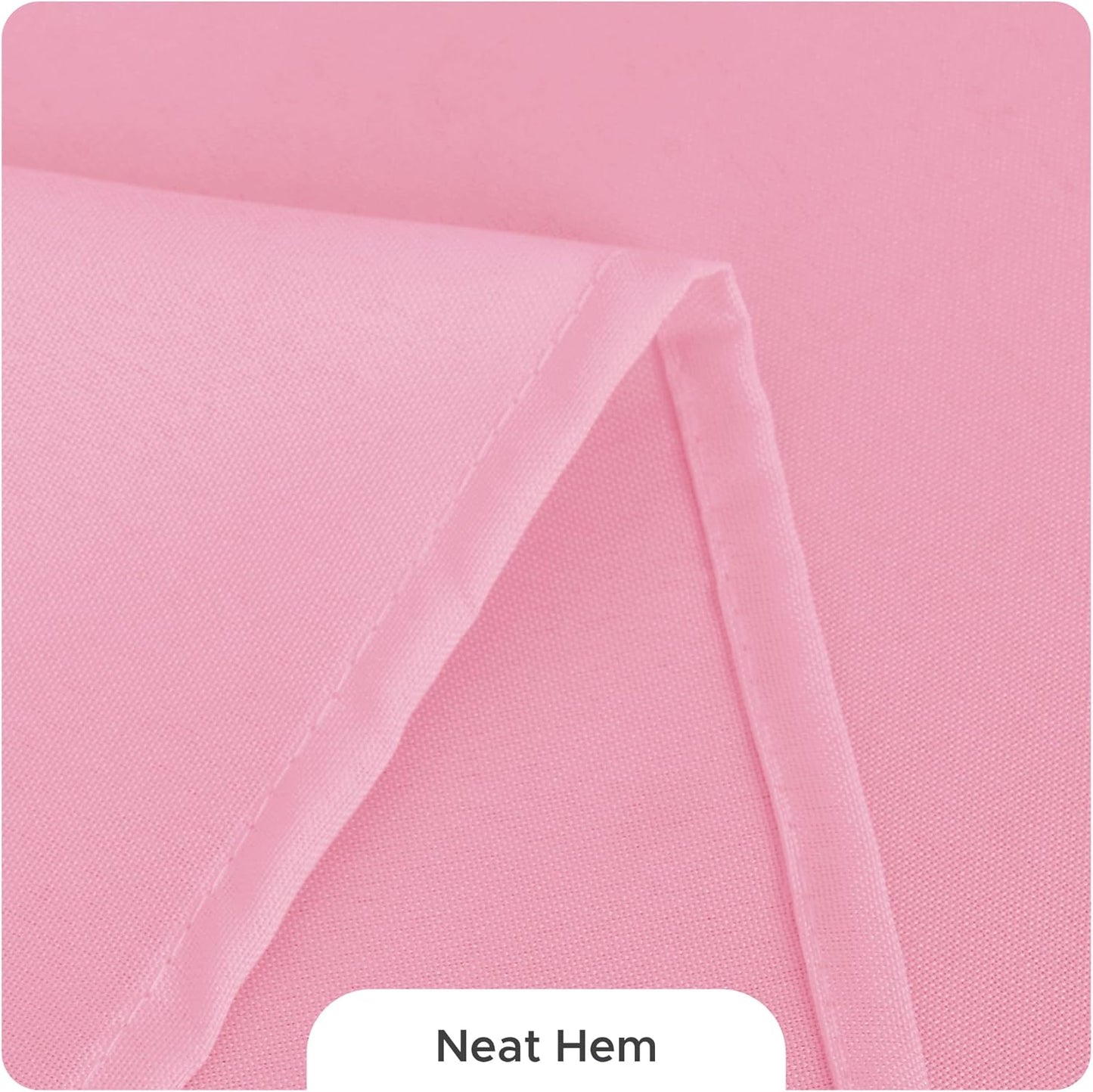 Fitable 8 Pack Round Tablecloths: Stain Resistant Wrinkle Free Circle Table Clothes, Washable Reusable Polyester Table Covers for Wedding Party Birthday Banquet Reception(Pink, 84 Inch)