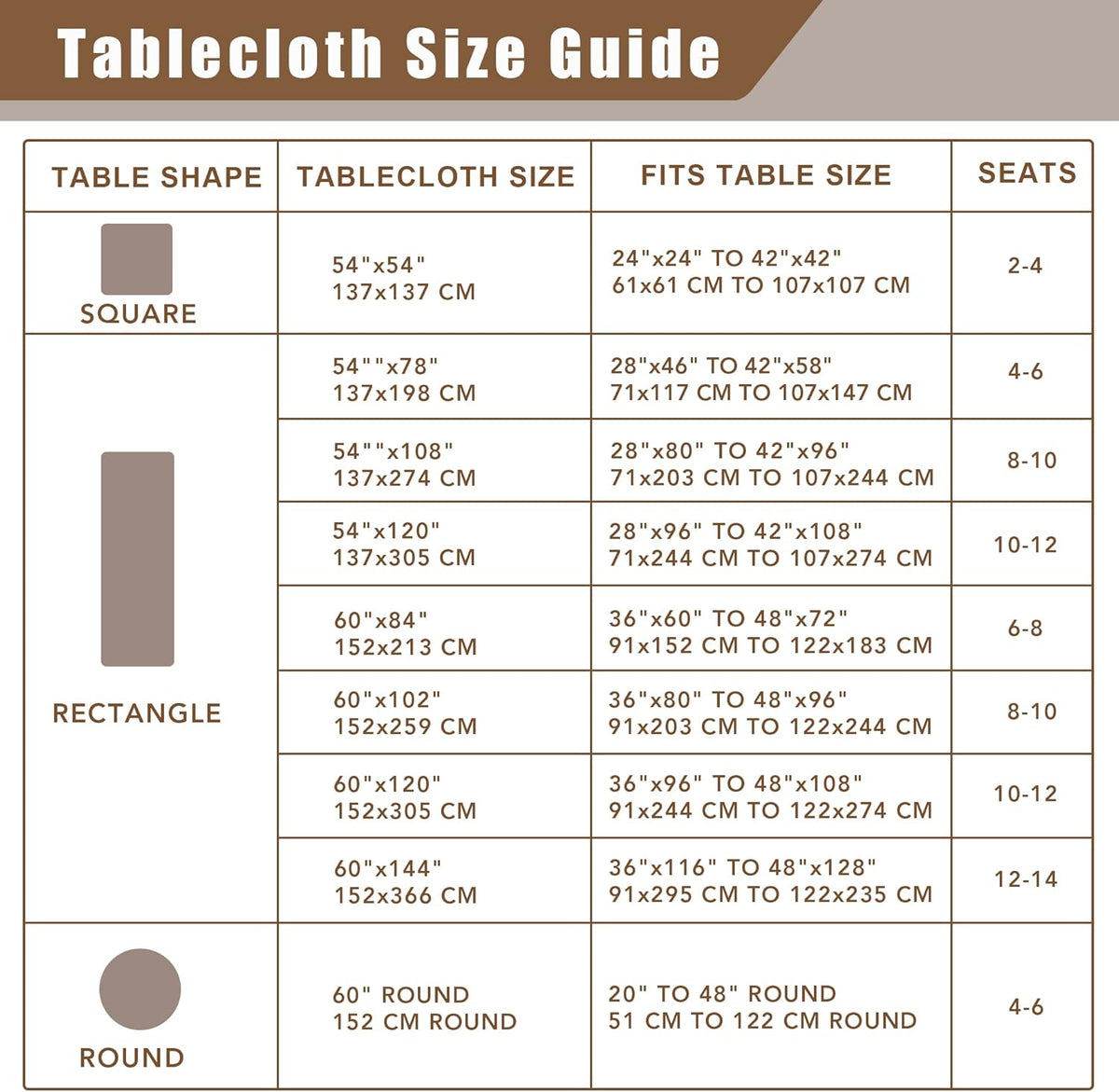 Fitable Beige Square Tablecloths 2 Pack, Linen Look Fabric Table Clothes, Rustic Holiday Table Covers for Kitchen Dining, Outdoor Picnic, Farmhouse (54 x 54 Inch)