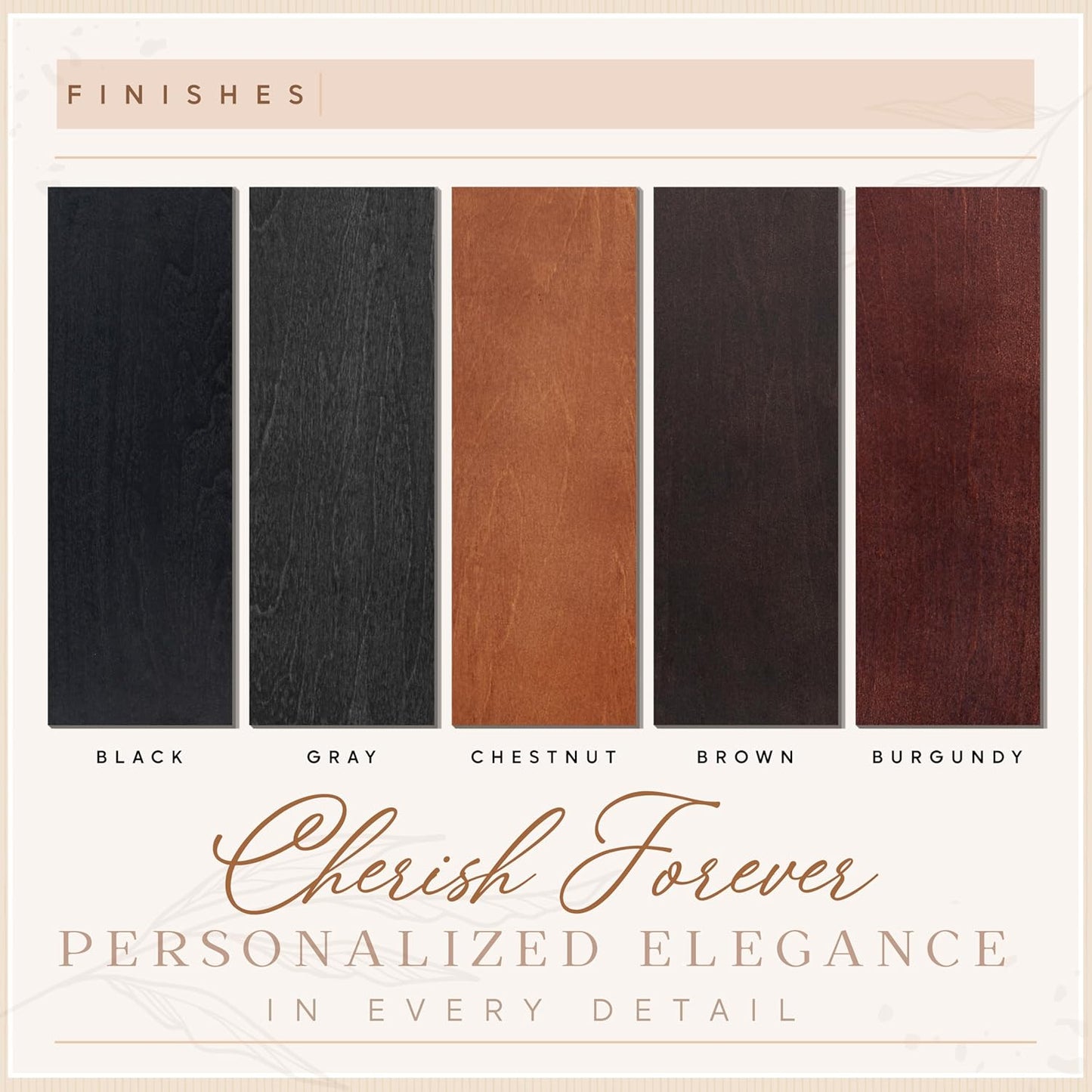 Personalized Wood Wedding Guest Book - 5 Colors/Finishings, 2 Sizes, 12 Designs - Wood Wedding Decorations, Guest Book Signs for Wedding Reception (DESIGN 11)