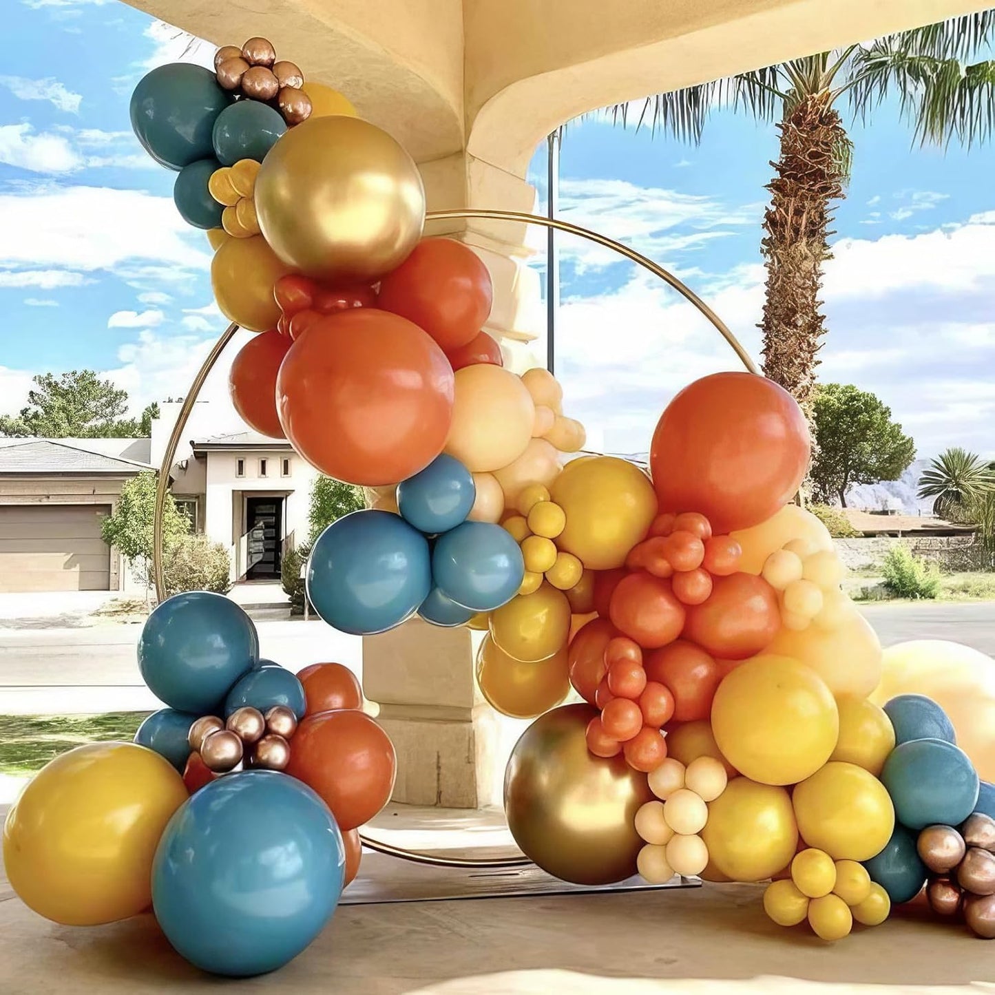 Boho Rainbow Balloons, Boho Rainbow Colorful Balloon, Retro Ivory White Yellow Orange Blue Purple Balloons for Girls Woman Boys Boho Birthday Baby Shower Bridal Shower Wedding DIY Party Decorations