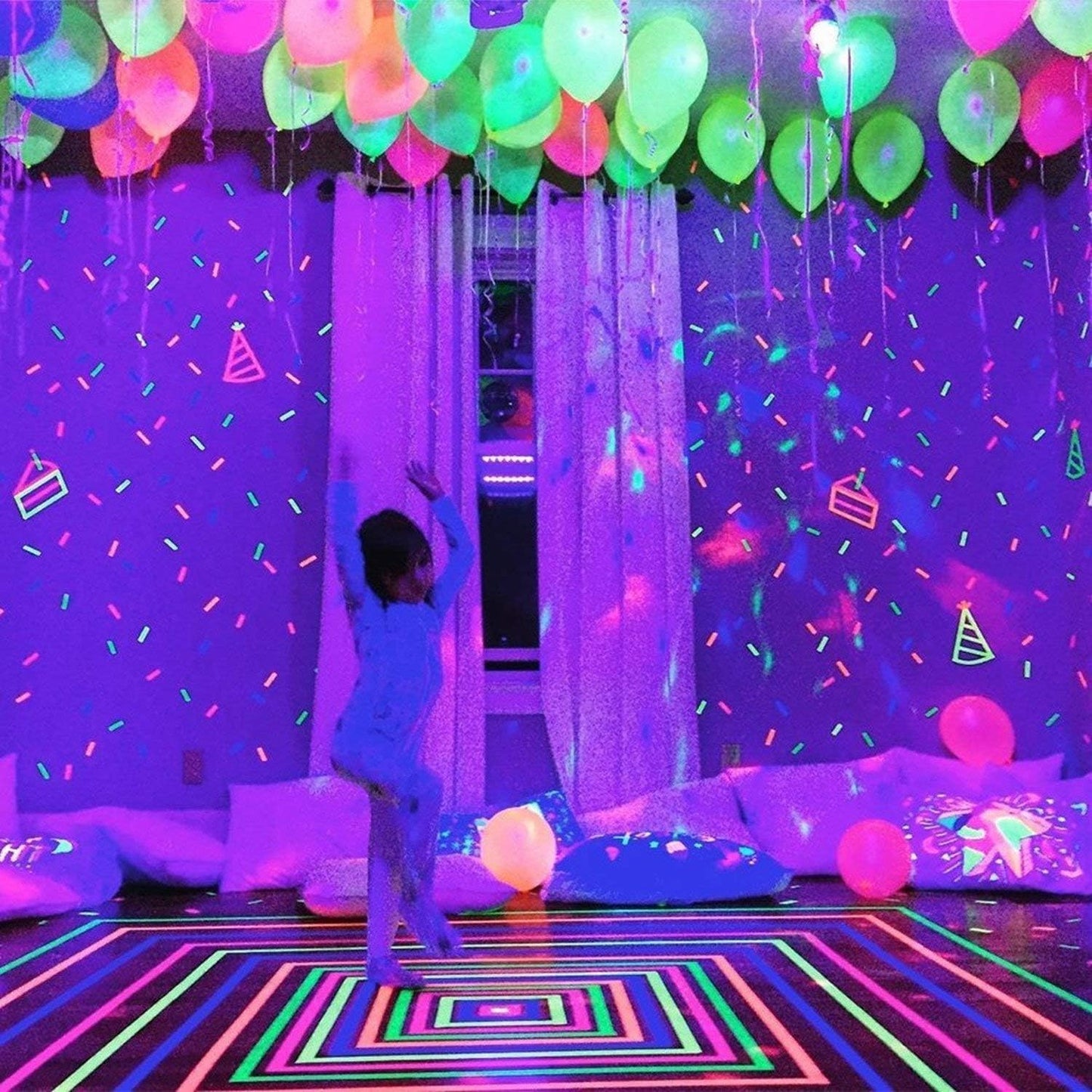 20 LED Light Up Balloons, 12 inch Neon Balloons Mixed Colors Flashing Lasts 24 Hours Glow in the dark for Birthday Glow Party Favors Supplies Wedding Halloween Christmas Decorations