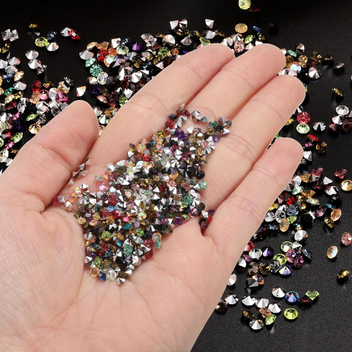 PATIKIL 14000Pcs Wedding Table Scatter Confetti Crystals 3mm Acrylic Diamonds Vase Fillers Gems for Table Centerpiece Decorations Bridal Shower Party, Lake Blue AB