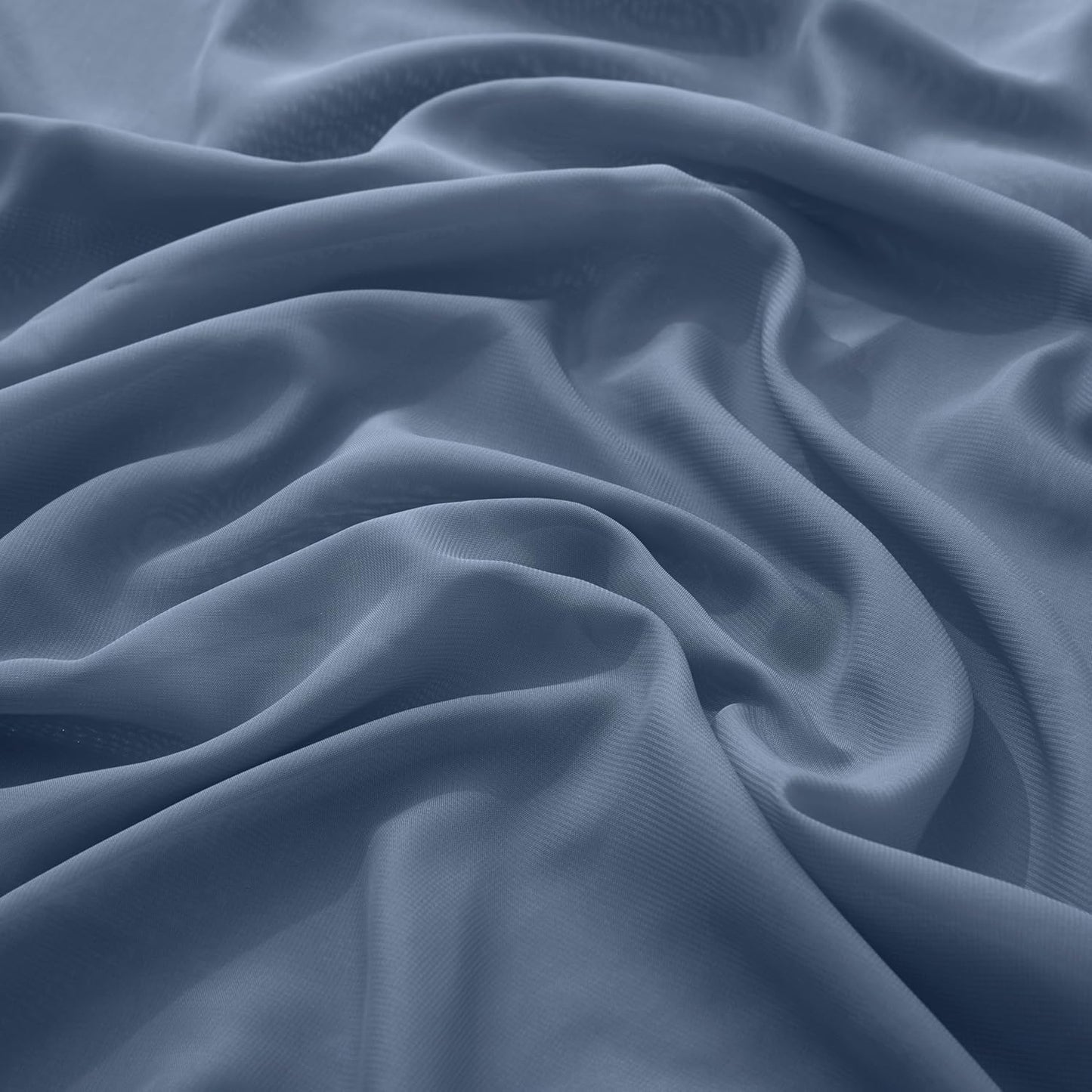 VACVELT Wedding Arch Draping Fabric Dusty Blue Chiffon, 2 Panels Sheer Drapes 30 Inch x 20ft Chiffon Backdrop Curtain Wedding Decor, Outdoor Sheer Drapery for Ceremony Party Ceiling