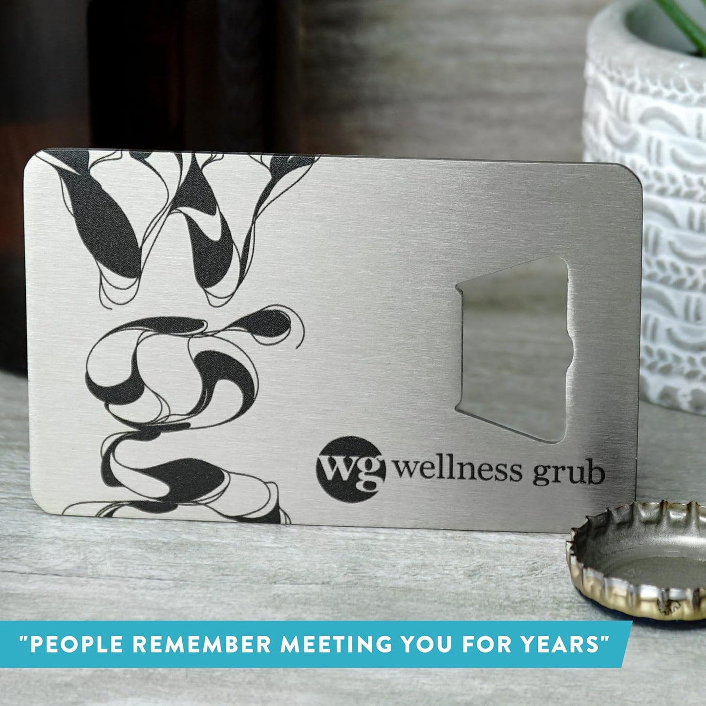 Custom Metal Bottle Opener Business Cards (Stainless Steel, 25 pcs) - 2 Business Days Personalized Stainless Steel Bottle Opener With Your Logo Printed 1.5mm Thick