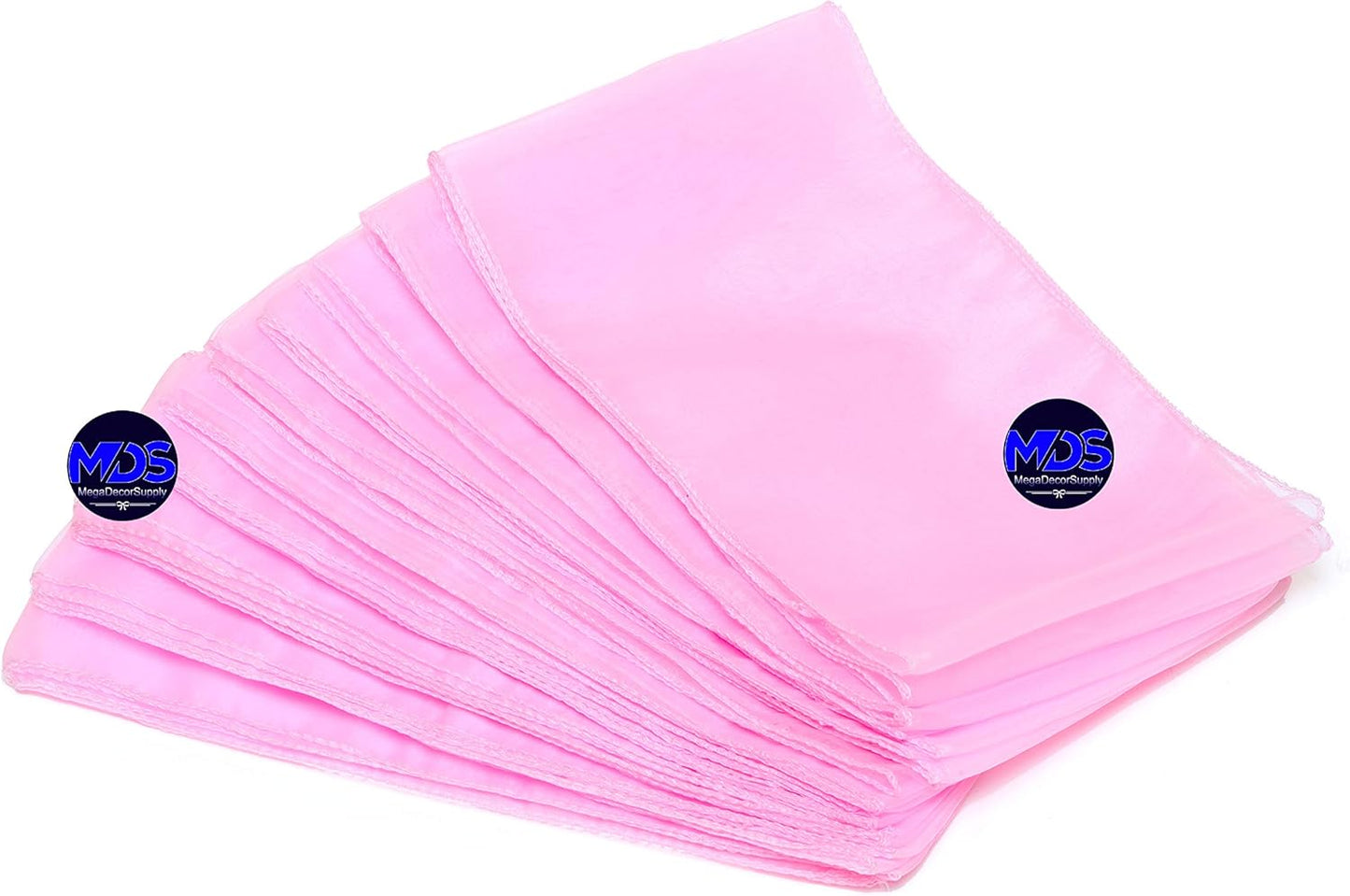 MDS Pack of 75 PCS Organza Chair Sashes Wider Dining Chair Bows Ribbon Tie Back for Wedding Party Birthday Bridal Shower Reception Event Banquet Home Chair Cover Decoration - Pink