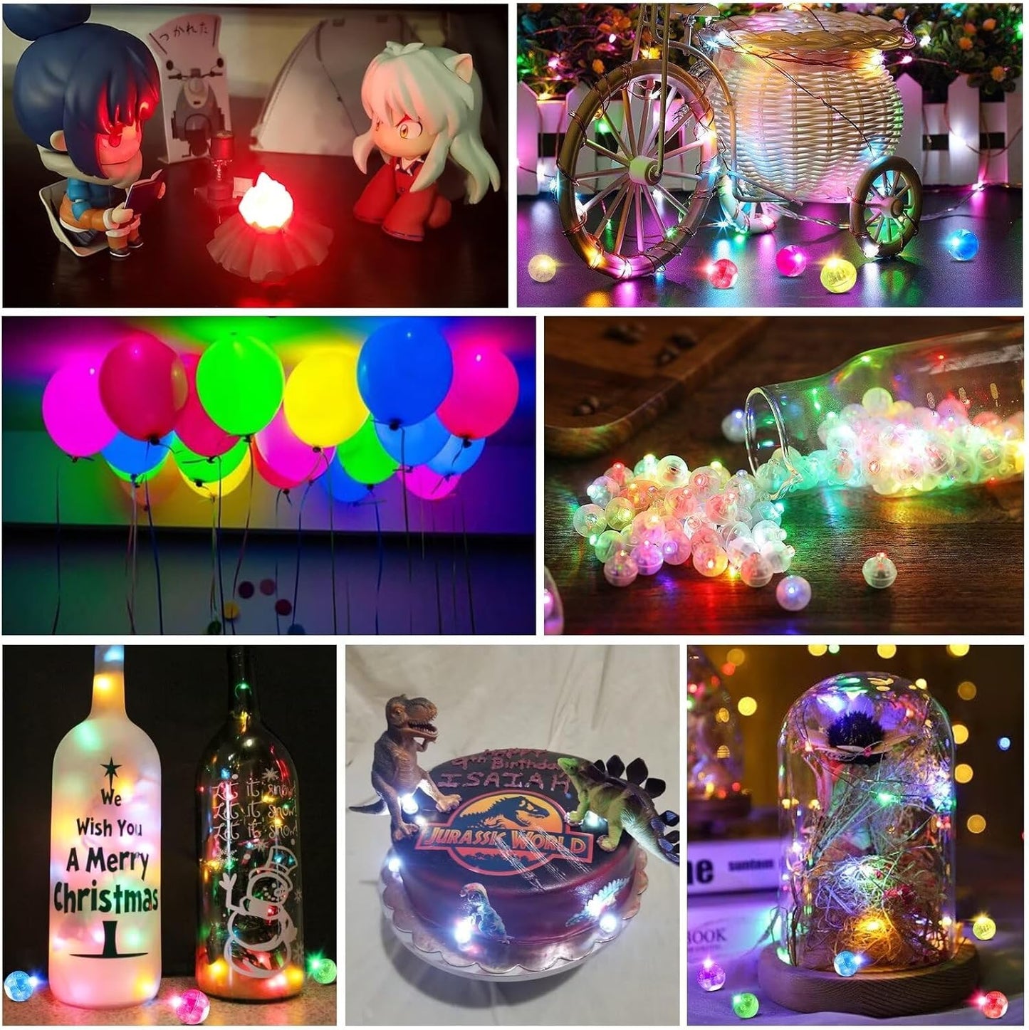 ZGWJ 100Pcs Balloon Lights with Lanyard, Balloons Light for Party Decorations,Paper Lantern,Easter Eggs,Birthday Party,Halloween Christmas Decoration(Glow steadily Warm White)