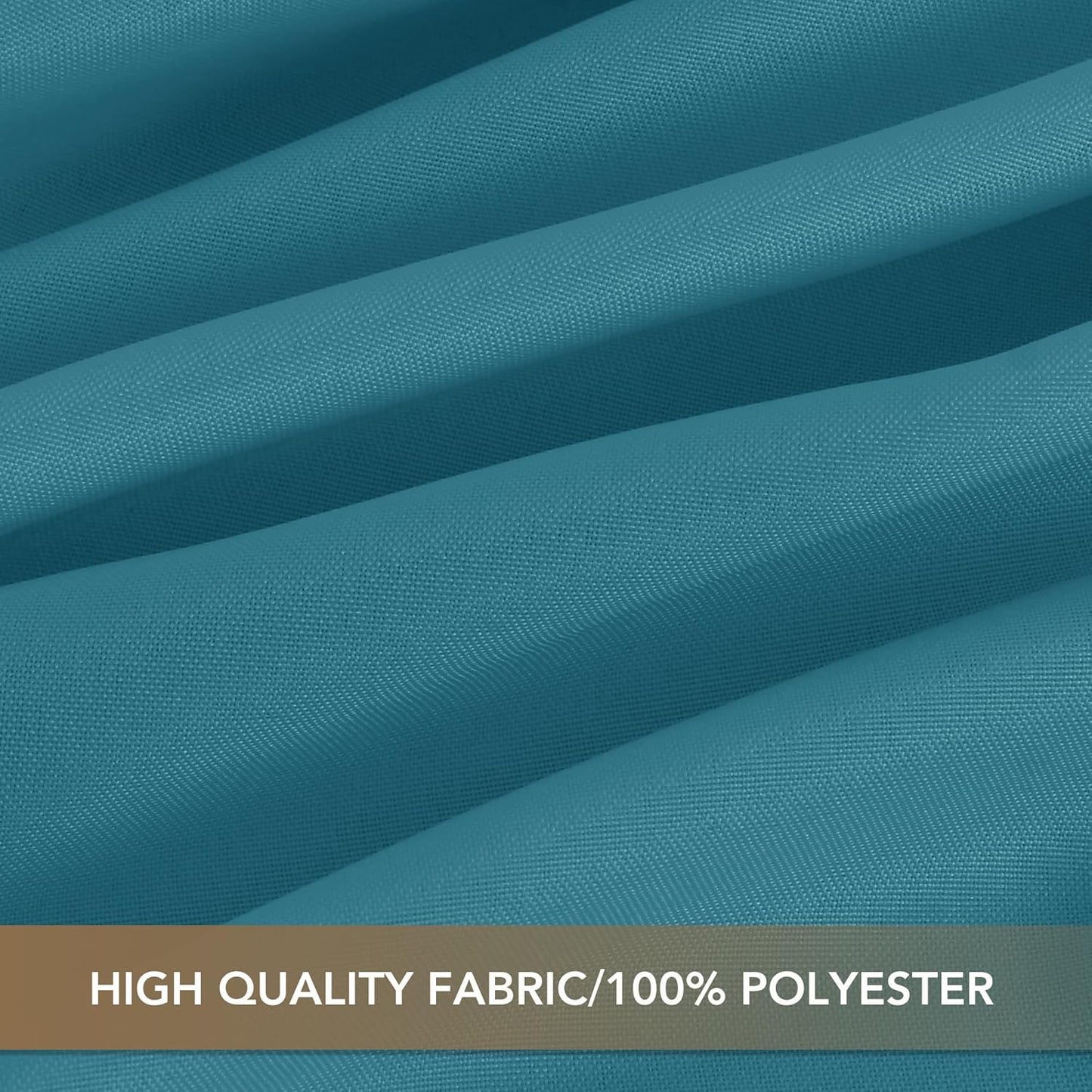 sancua Small Square Tablecloths 36x36 Inch - Teal Table Cloth for Square or Round Tables, Washable Polyester Fabric Table Cover for Nightstand End Bedside Tables