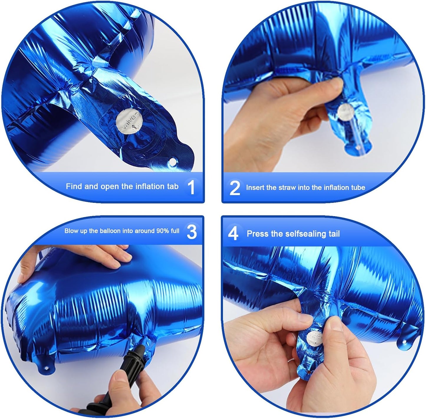 40 Inch Navy Blue Mylar Foil Number 6 Birthday Balloon, Digital Balloons for 6 16 Boy Girl Party Decorations Supplies, Big Helium Balloon Numbers for 26 36 46 60 Men Women Anniversary