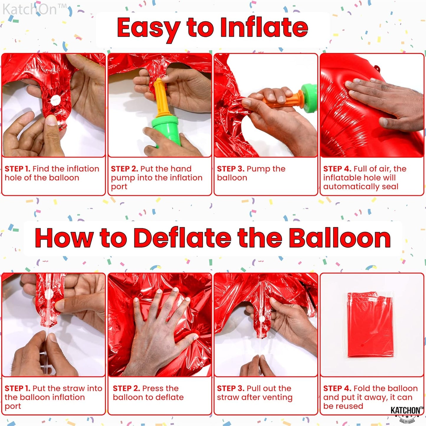 KatchOn, Red 16 Number Balloons - Huge, 40 Inch | 16th Birthday Balloons Red for 16th Birthday Decorations for Boys Red | 16 Balloon Numbers | Red Sweet 16 Balloons, Red Sweet 16 Birthday Decorations