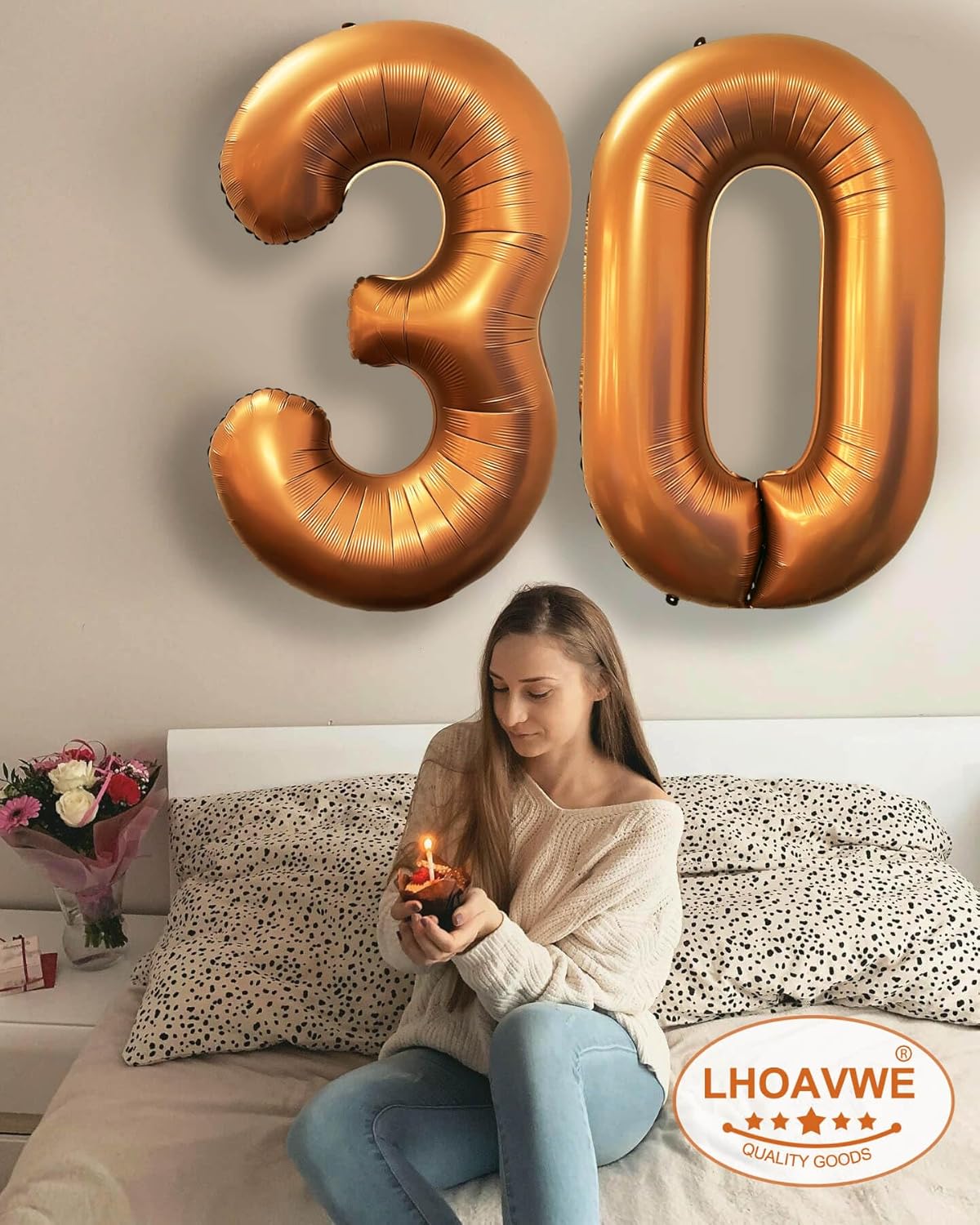 Number 21 Giant Orange 12 Number Foil Helium Balloons for 12th Birthday Party Supplies & 21st Anniversary Events Decorations