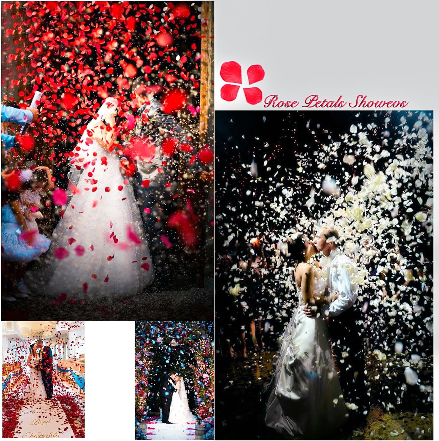 1000Pieces Rose Petals, Artificial Flower Petals Fake Rose Petals Silk Red Rose Petals for Romantic Night,Wedding,Proposal Anniversary Flower Decorations (Light Blue)