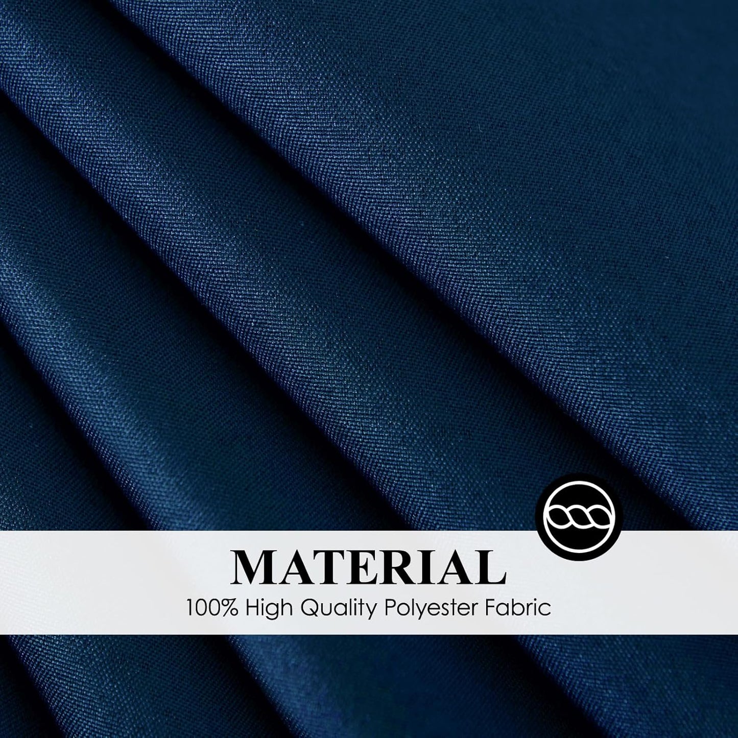 Round Tablecloth 120 Inch Tablecloth 2 Pack Navy Blue Table Cloths Washable Decorative Linen Polyester TableClothes Cover for Dining Table Banquets Buffet Parties and Wedding