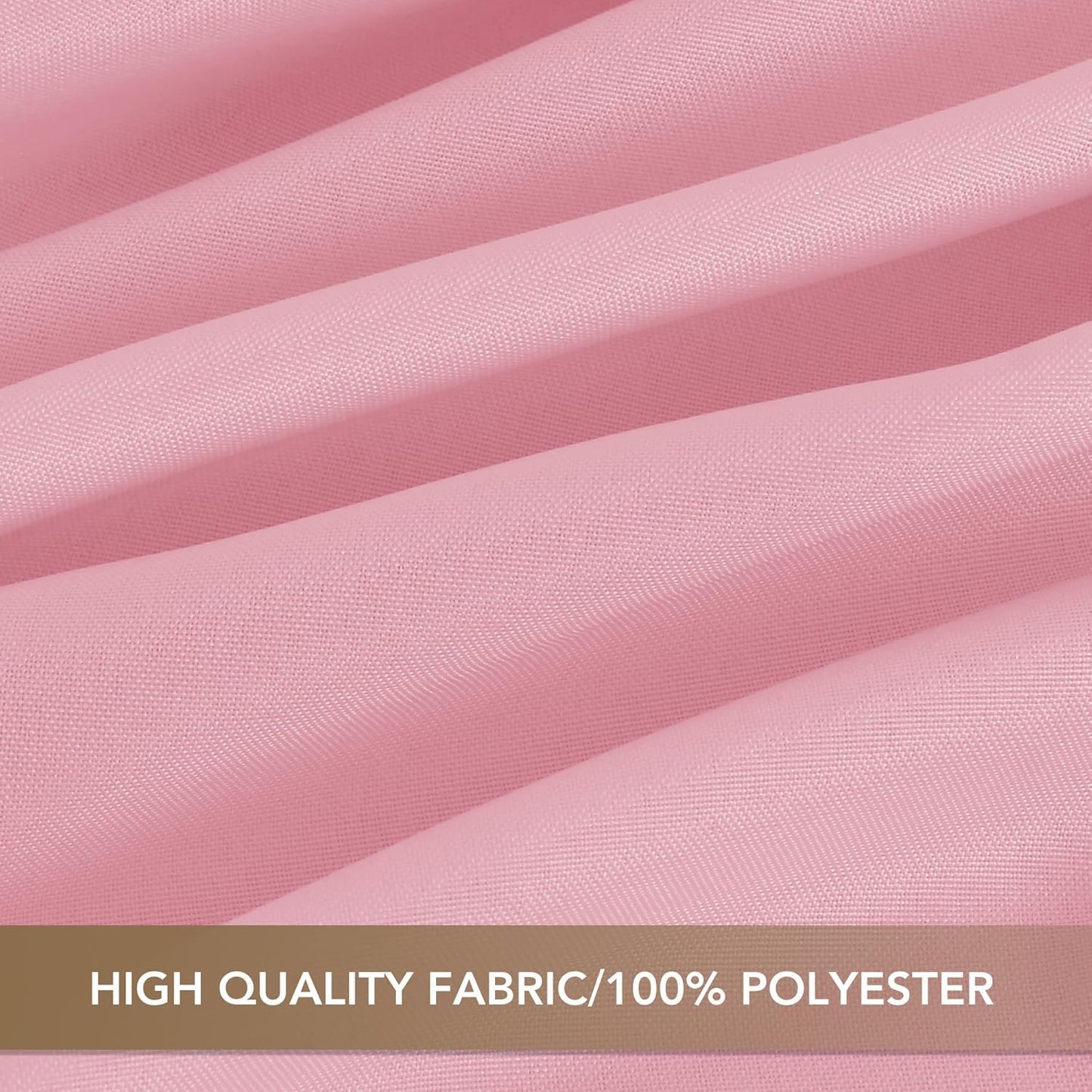 sancua Square Tablecloths 85x85 Inch - Pink Fabric Table Cloth for Square or Round Tables, Washable Polyester Table Cover for Outdoor Party, Birthday, Buffet, Resturant