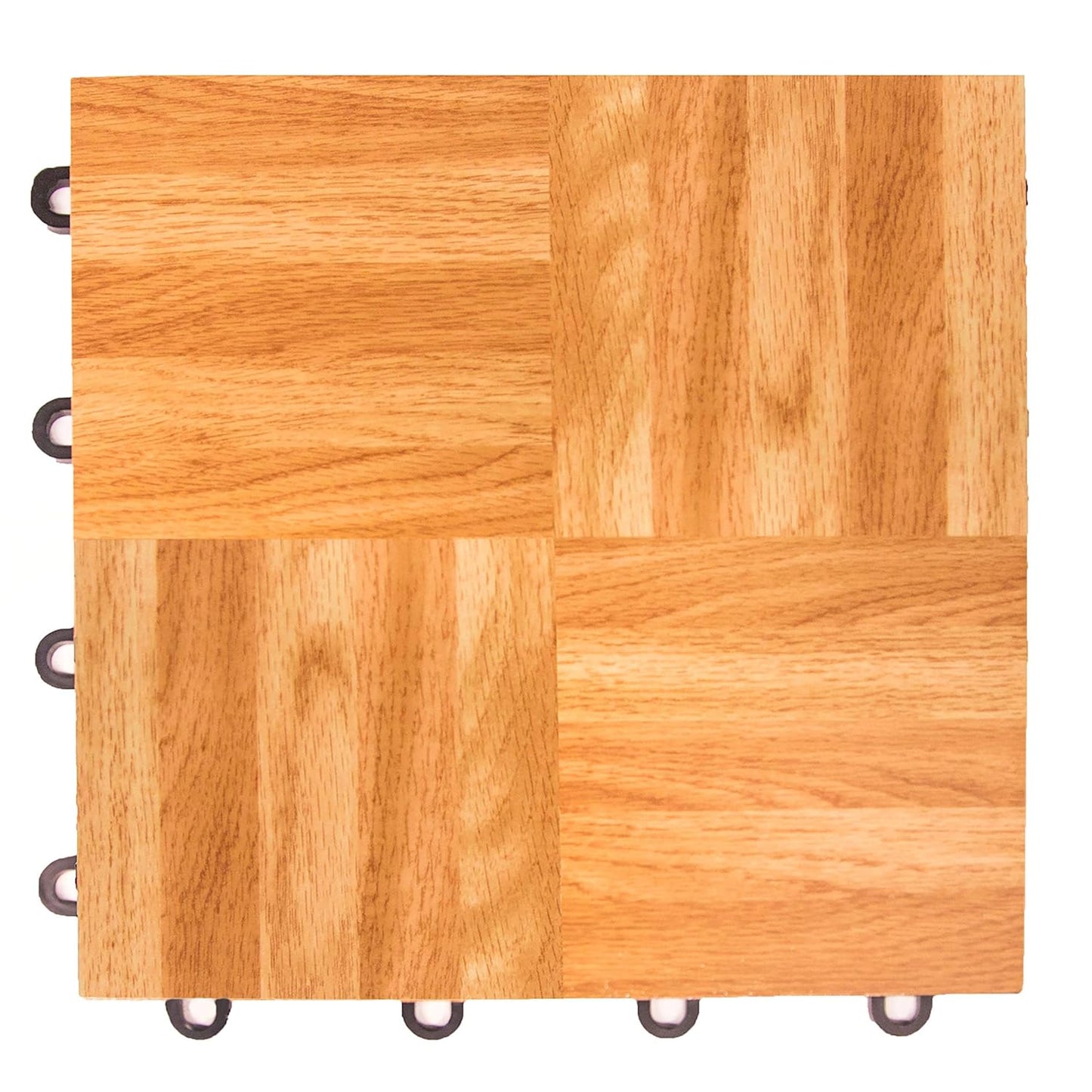 IncStores 3/8 Inch Thick Practice Dance Floor Tiles | Printed Plastic Dance Flooring for Practice and Performance of Countless Dance Styles (Oak, 28-12" x 12" Tiles)