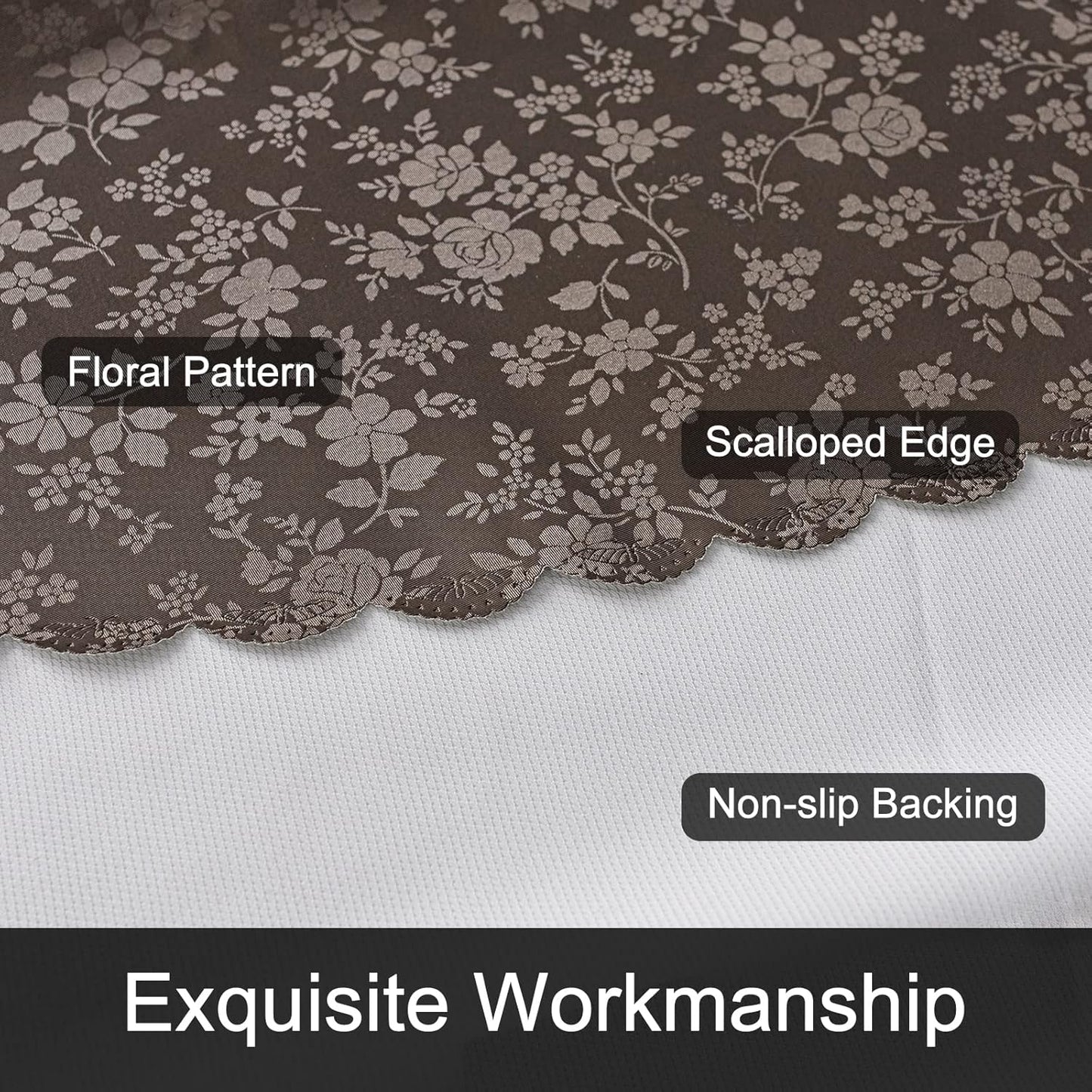 Smiry Rectangle Table Cloth, Waterproof Heavy Duty Vinyl Tablecloths, Wipeable Washable Table Cover for Kitchen and Dining Room (Coffee, 60" X 120")