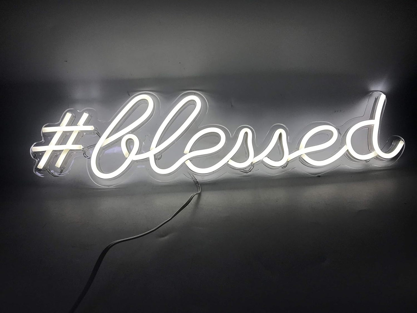 Ulalaza LED Neon Sign Night Light for Wall Party Décor Bedroom Room Bar Wedding Home Birthday Art Decoration Christmas with USB Chain Light modulator 5v (lets party blue)