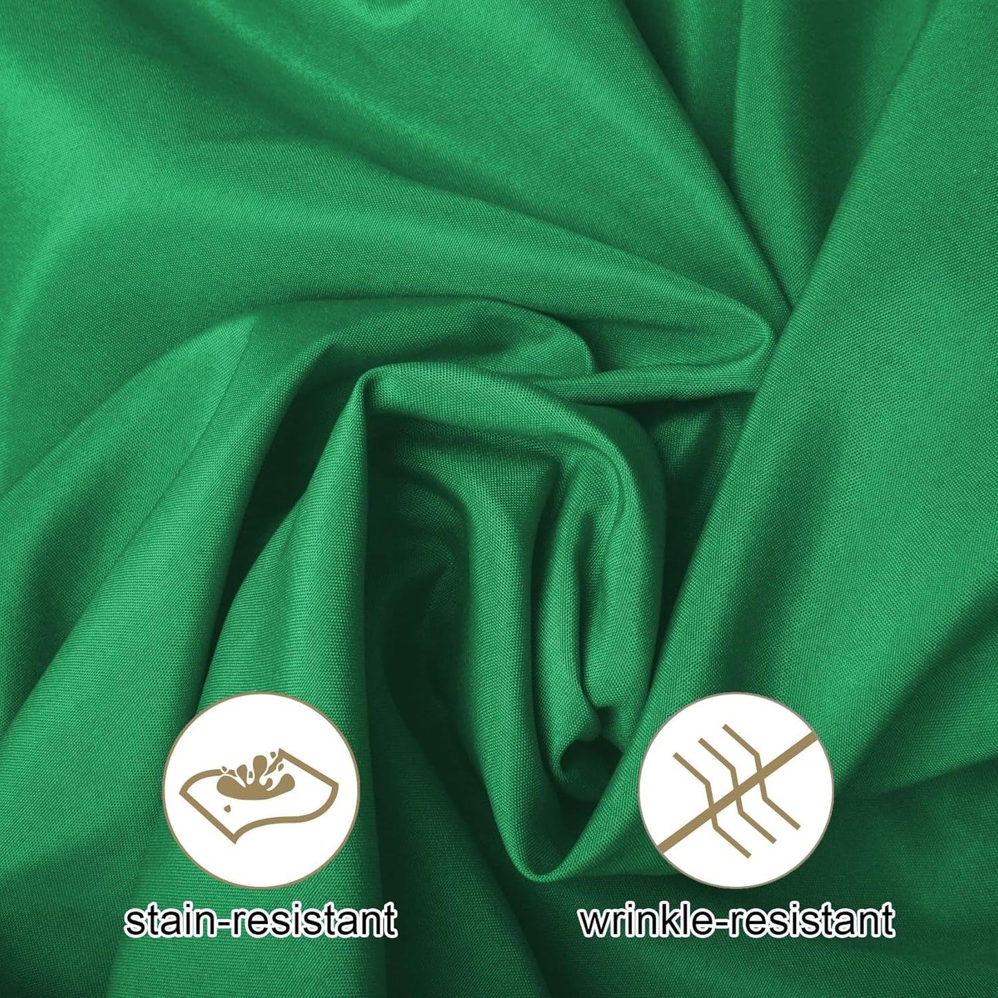 Ascoza 2pack 120 Inch Emerald Round Tablecloth in Washable Polyester Fabric for Wedding/Banquet/Restaurant/Parties
