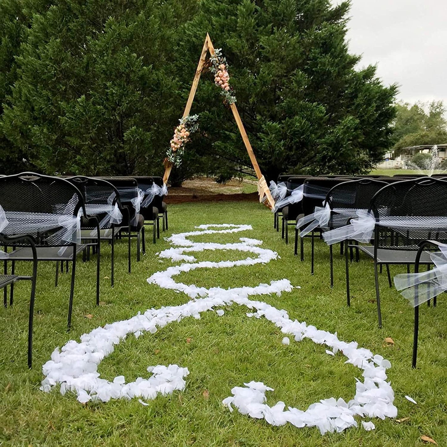 ocharzy 1000 PCS Rose Petals Fake Rose Petals for Romantic Night, Wedding Flower Decoration, Party, Events (White)