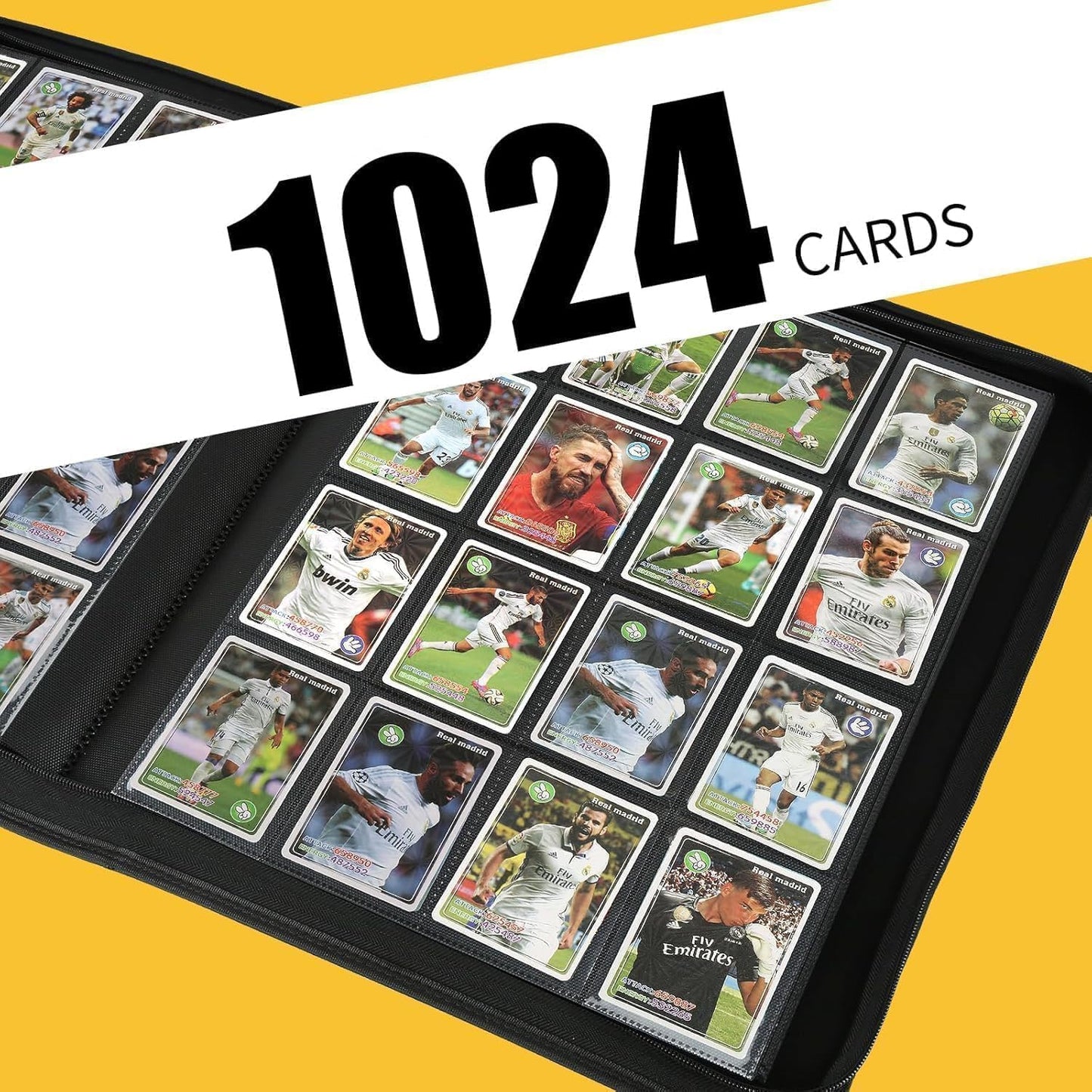 Premium Ringless Trading Card Binder - 1024 Capacity, 16 Side-Loading Pockets per Page, Archival Quality Protection & Anti-Slip Spine for TCG, MTG, Sports Cards (Navy)