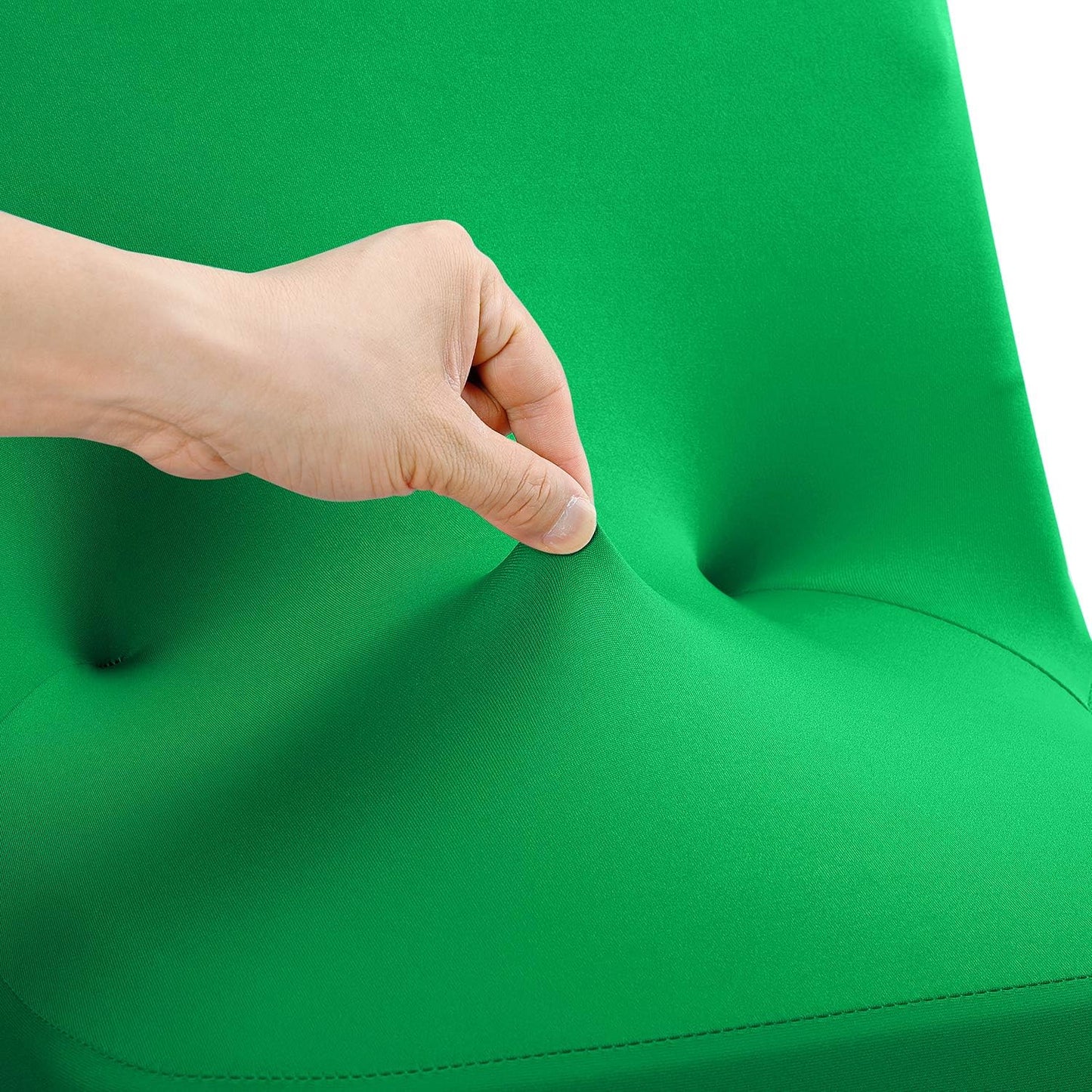 Peomeise Stretch Spandex Folding Chair Cover for Wedding Party Dining Banquet Event (Emerald,12pcs)