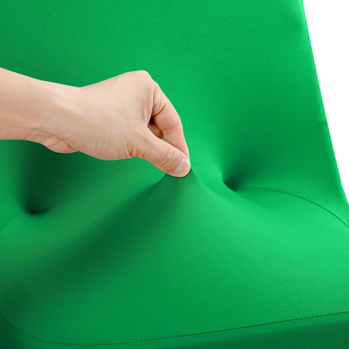 Peomeise Stretch Spandex Folding Chair Cover for Wedding Party Dining Banquet Event (Emerald,6pcs)