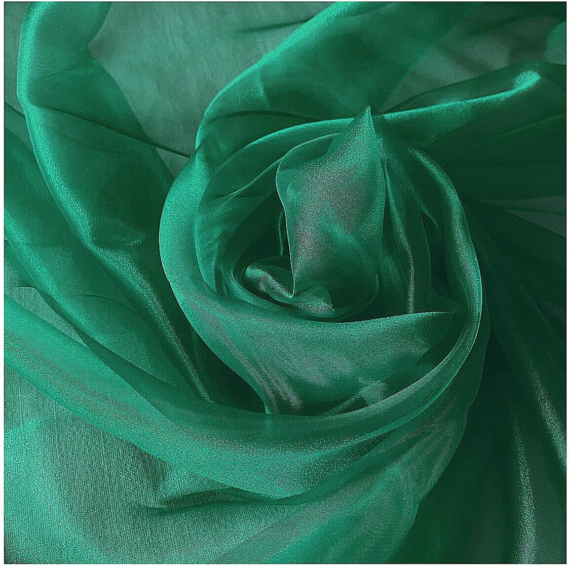 MDS Pack of 125 PCS Organza Chair Sashes Wider Dining Chair Bows Ribbon Tie Back for Wedding Party Birthday Bridal Shower Reception Event Banquet Home Chair Cover Decoration - Emerald Green