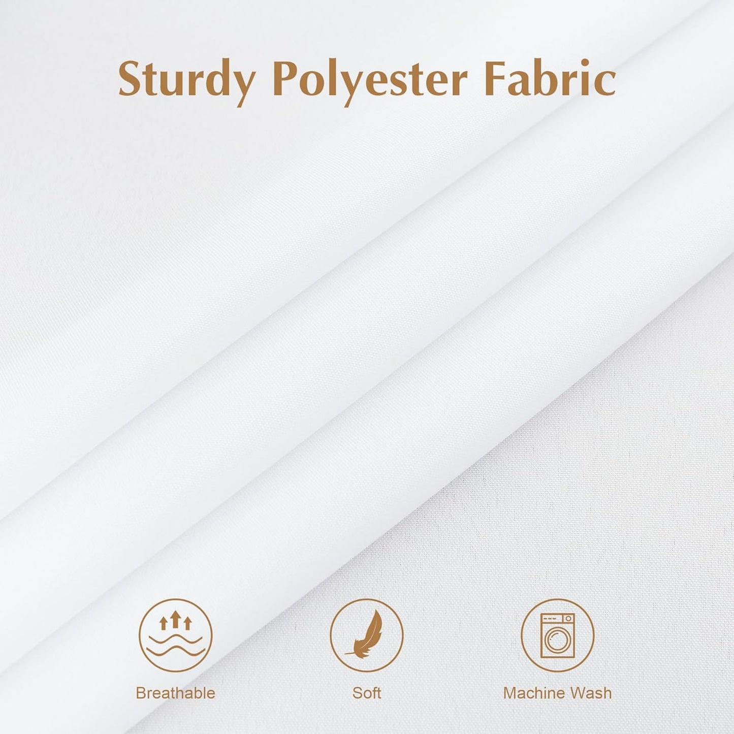 2 Pack Square Table Cloth 70X70 Inch White Washable Fabric Tablecloth Polyester Solid Dining Table Cover for Birthday Party Dinner Holiday Outdoor Indoor