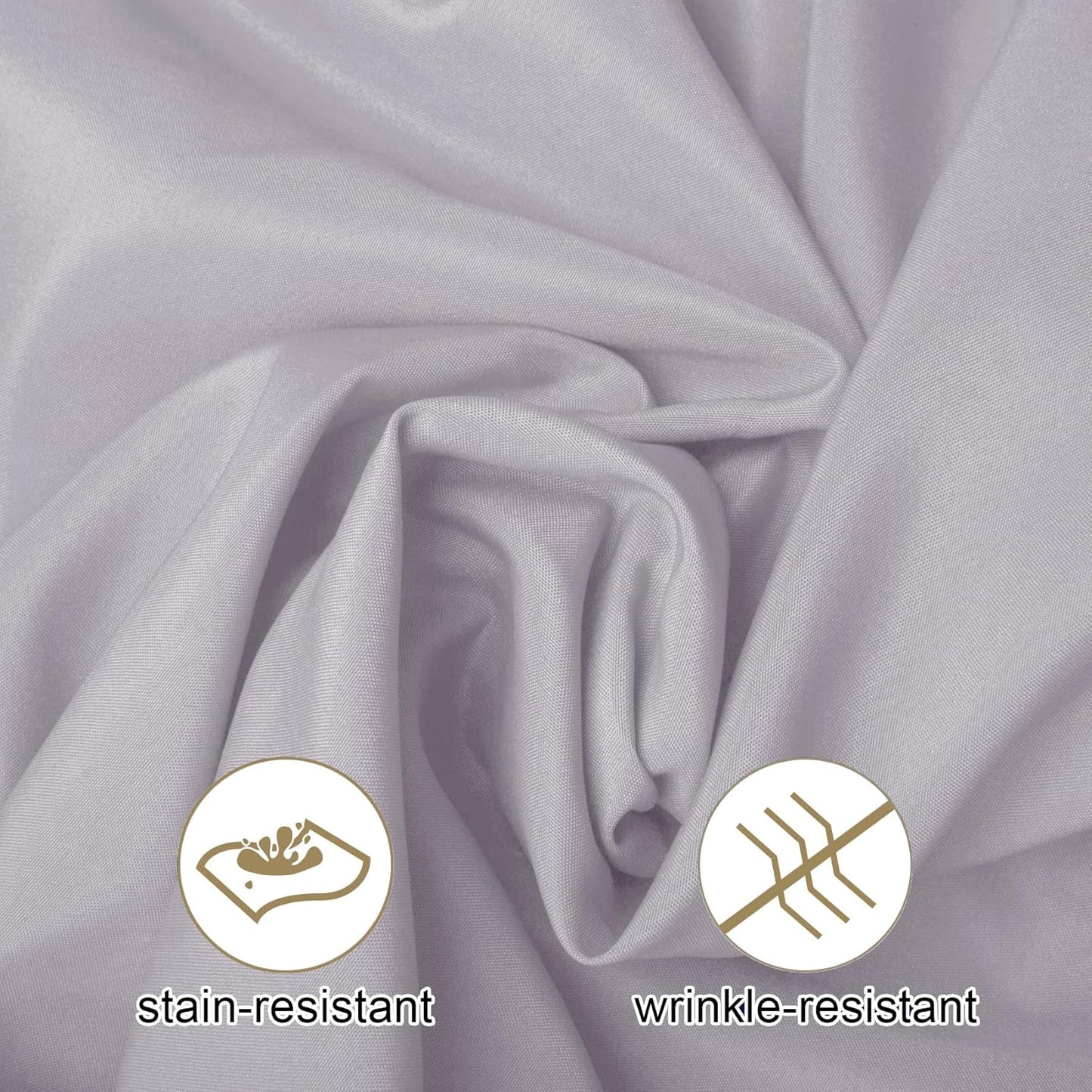 Ascoza 2pack 60x120 Inch Silver Rectangular Tablecloth 6 Feet Table Cloth in Polyester Fabric for Wedding/Banquet/Restaurant/Parties