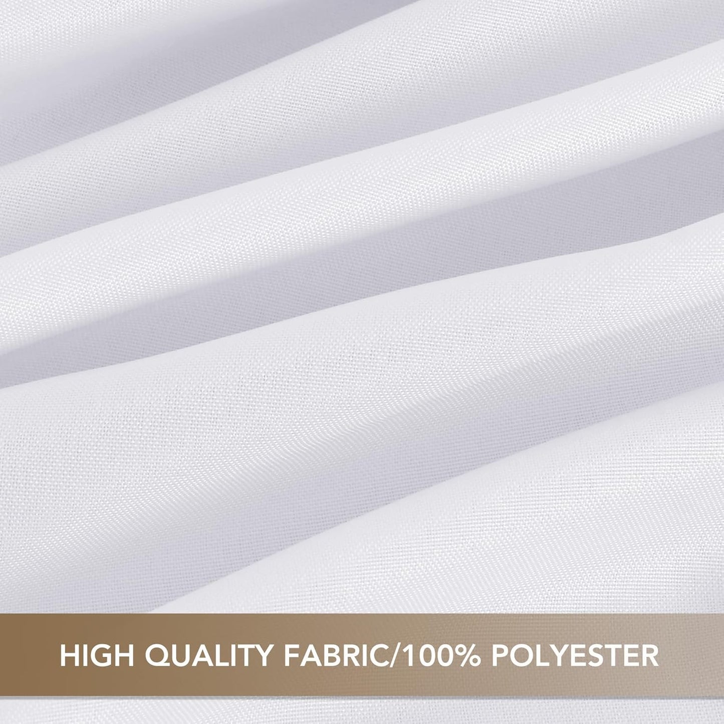 sancua White Large Square Tablecloths 85x85 Inch, 2 Pack - Fabric Table Cloth for Square or Round Tables, Washable Polyester Table Cover for Outdoor Party, Birthday, Buffet, Resturant