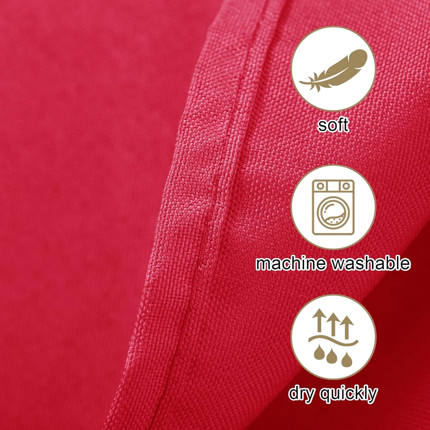 Ascoza 2pack 90x156 Inch Red Rectangular Tablecloth 8 Feet Table Cloth in Polyester Fabric for Wedding/Banquet/Restaurant/Parties