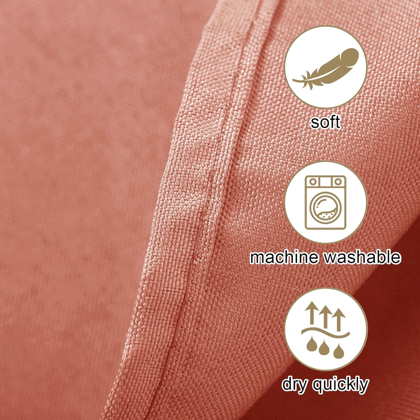 Ascoza 2pack 60x120 Inch Dusty Pink Rectangular Tablecloth 6 Feet Table Cloth in Polyester Fabric for Wedding/Banquet/Restaurant/Parties
