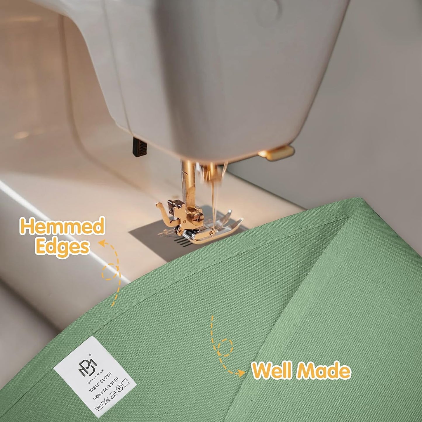 BRILLMAX 6 Pack Sage Green Round Tablecloths 132 Inch - Circle Bulk Linen Polyester Fabric Washable Table Cloth Cover for Wedding Reception Banquet Birthday Party Buffet Restaurant