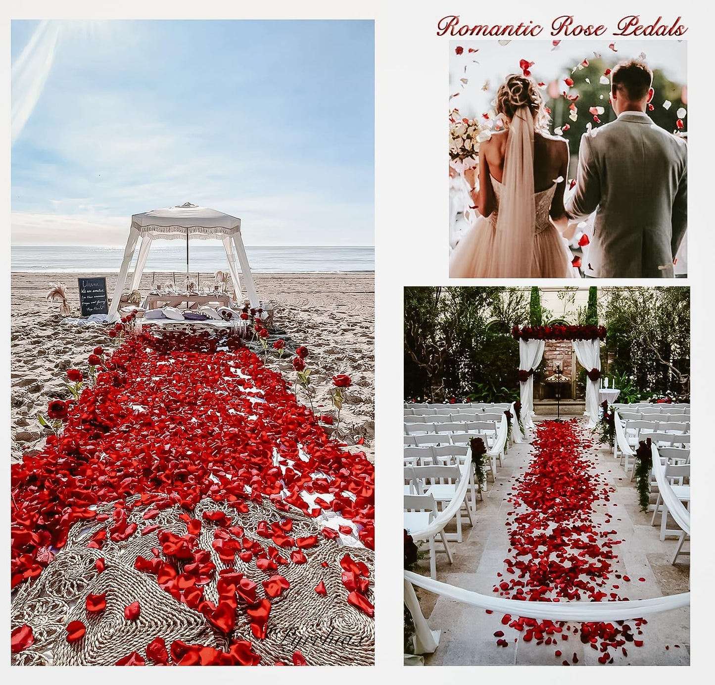 1000Pieces Rose Petals, Artificial Flower Petals Fake Rose Petals Silk Red Rose Petals for Romantic Night,Wedding,Proposal Anniversary Flower Decorations (Light Blue)