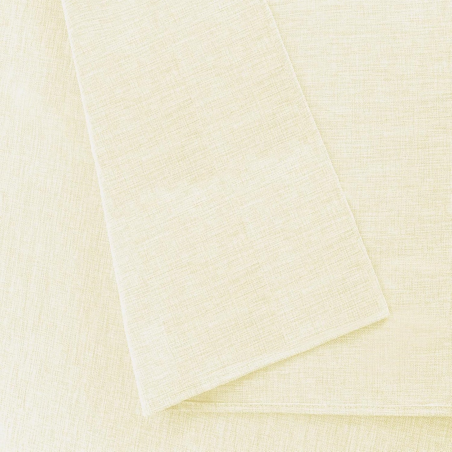 Hiasan 2 Pack Faux Linen Square Tablecloth - Wrinkle and Stain Resistant Washable Table Cloth for Kitchen Dining Room Holiday Table Cover for Party Dinner, Champagne, 54 x 54 Inch