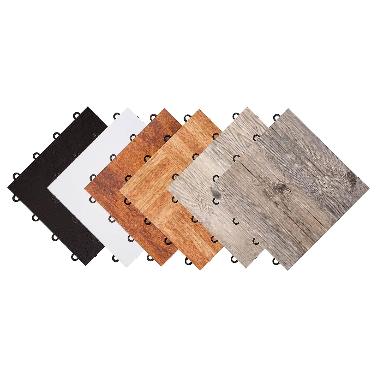 IncStores 3/8" Thick Snap Together Dance Flooring Tiles | 12”x12” Printed Vinyl Dance Floor Tiles for Practice & Performance | Oak | 32 Tile Pack